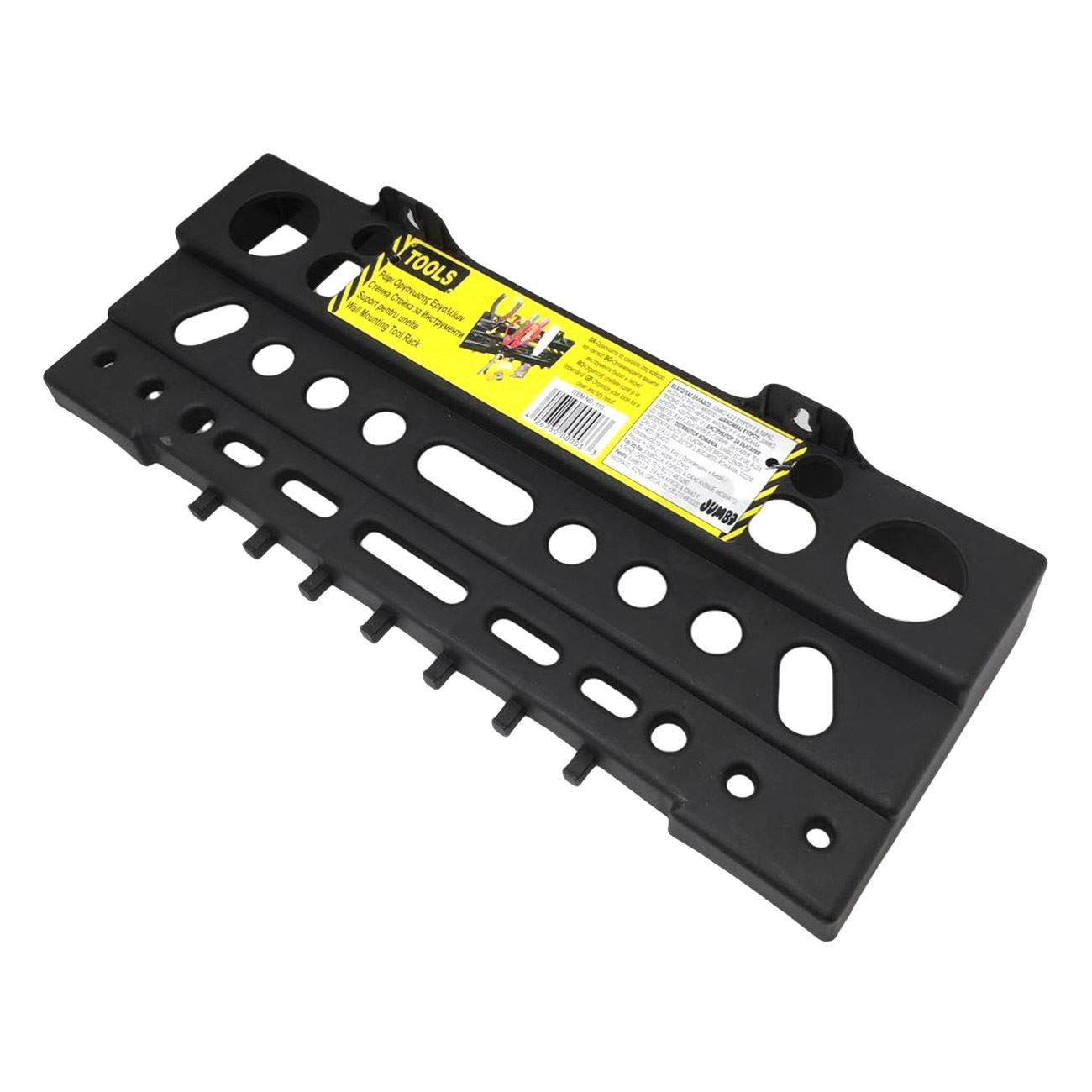Suport de perete pentru scule, 30 de locuri, 40x15 cm, Negru — imaginea 3