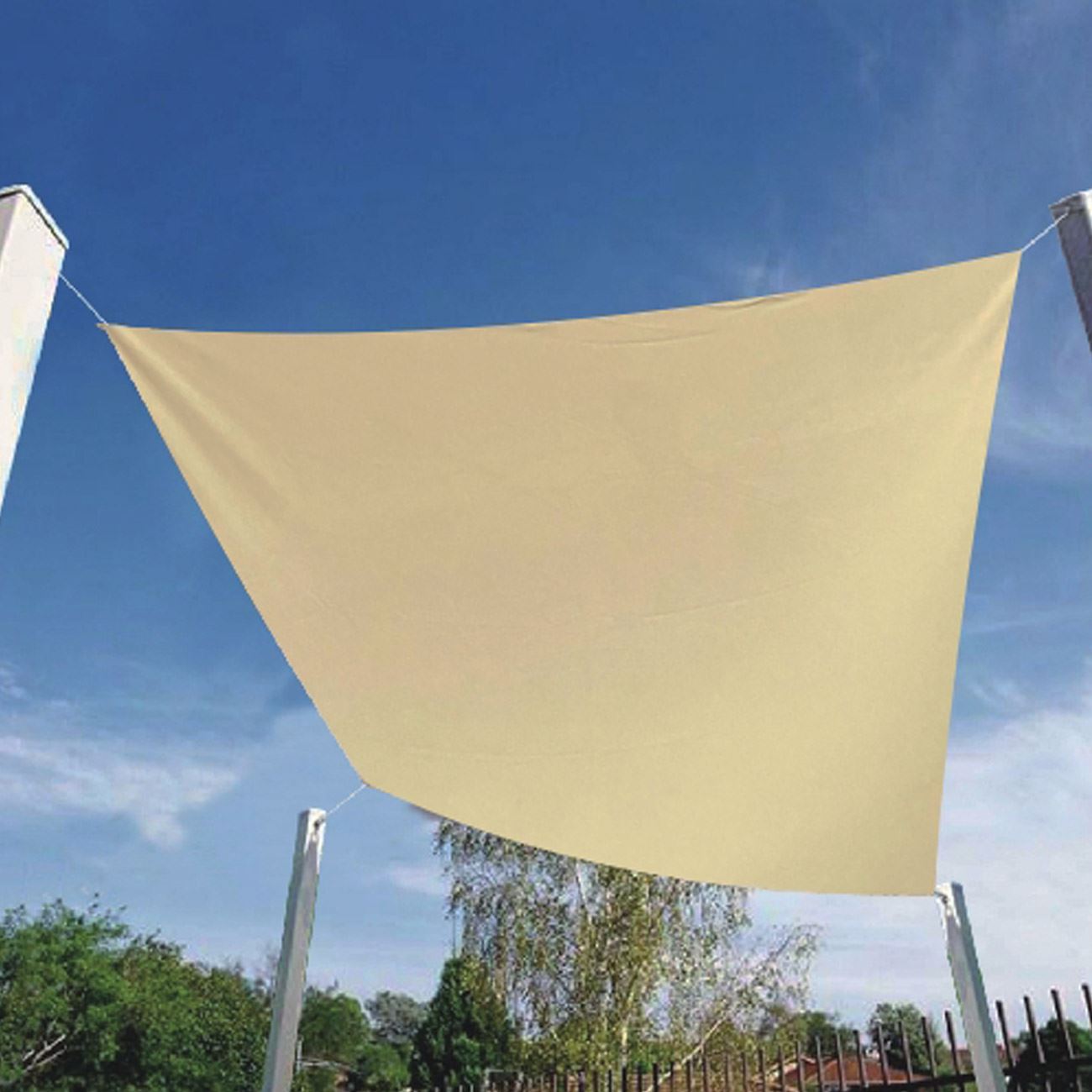 Pânză de Umbră Pătrată Bej 3x3m — imaginea 3