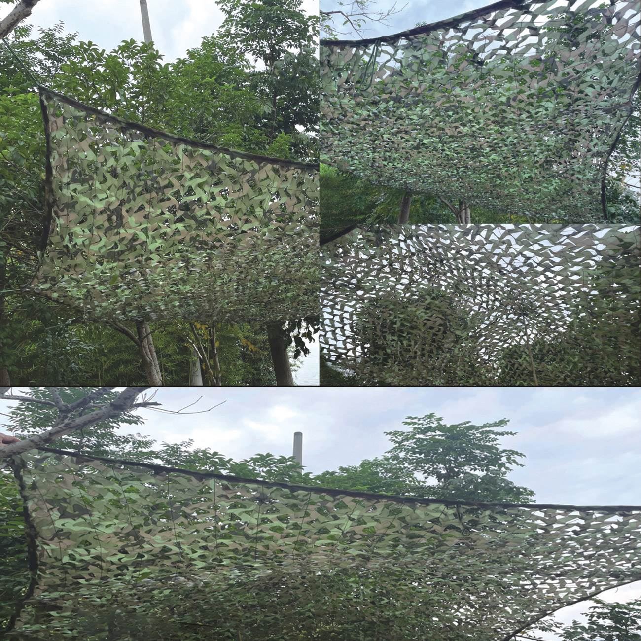 Pânză de Umbrire Camuflaj, 3x2m, Verde — imaginea 3