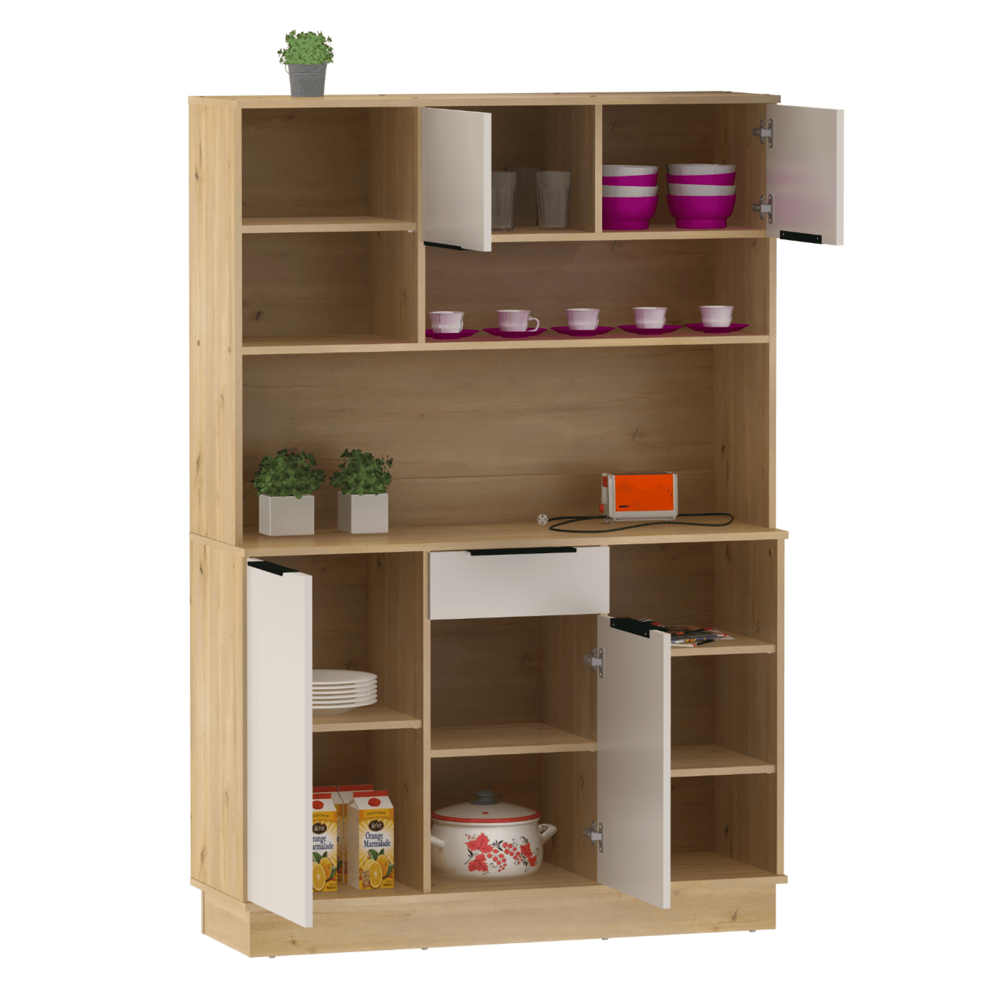 Bufet, stejar artisan/casmir, LILIEN TYP 2 — imaginea 3