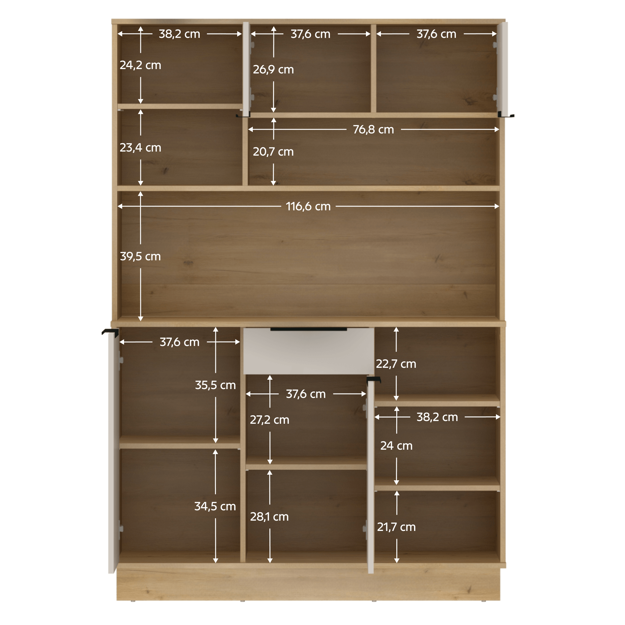Bufet, stejar artisan/casmir, LILIEN TYP 2 — imaginea 11