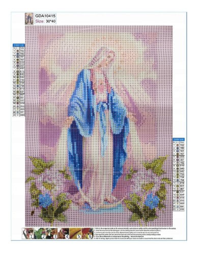 Set de broderie cu diamante 5d, pictura cu diamante model icoana, 30 x 40 cm
