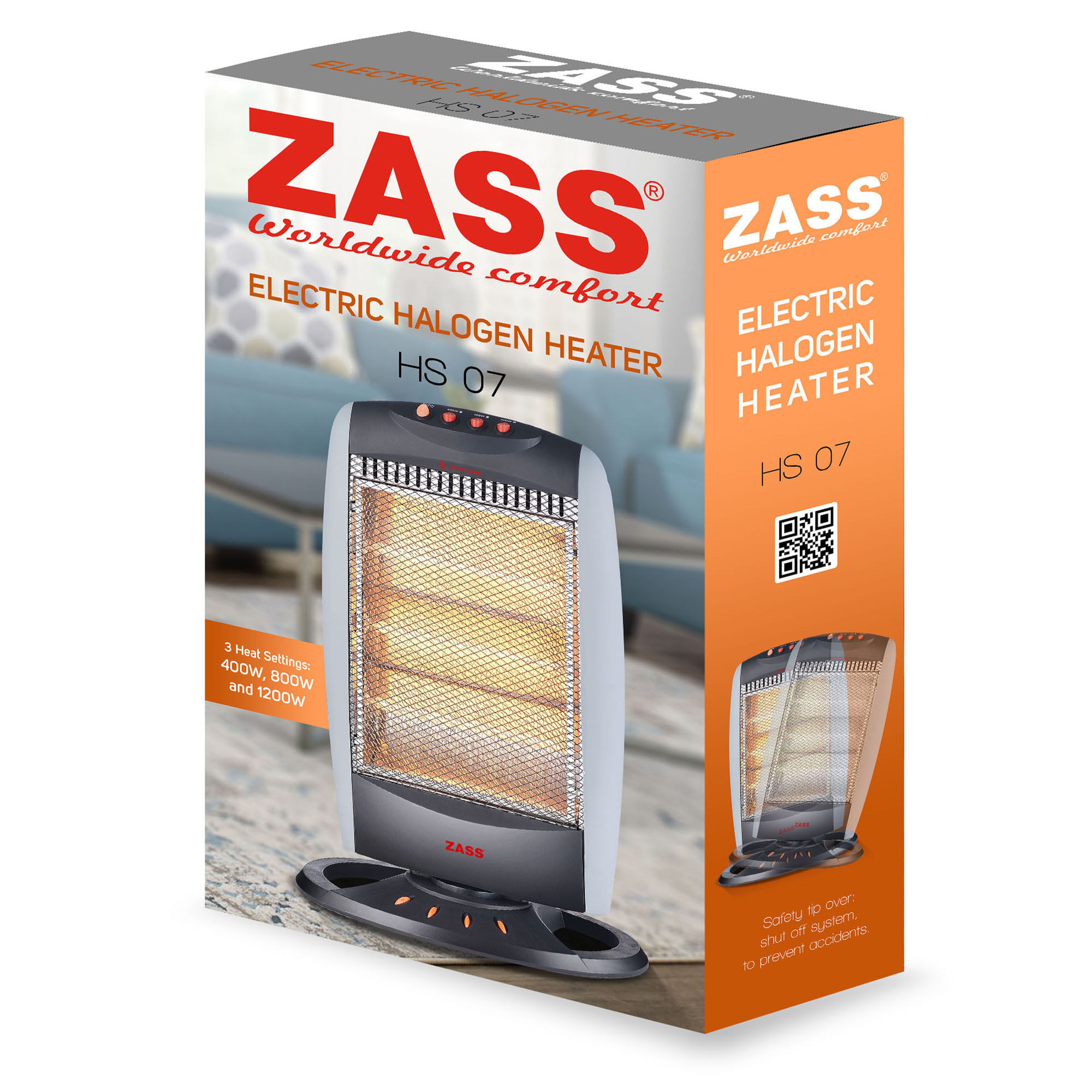 Radiator cu Halogen Zass HS 07, gri - 4 | YEO