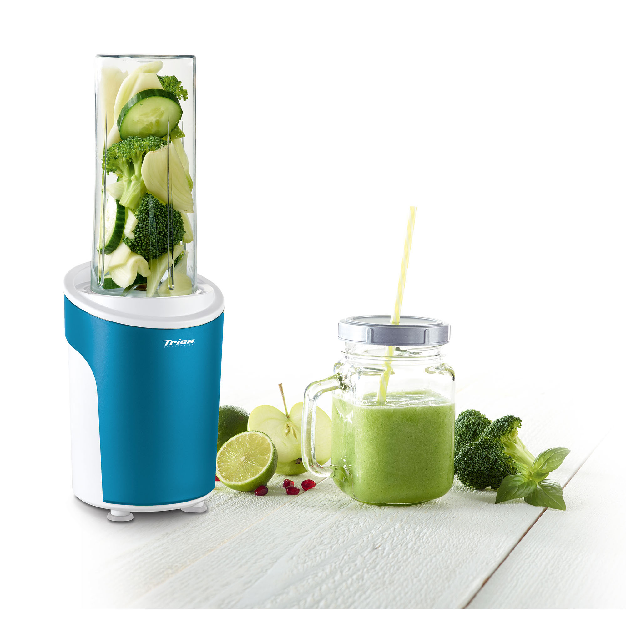 Nutriblender juicer Trisa Power Smoothie 6930.1210, albastru