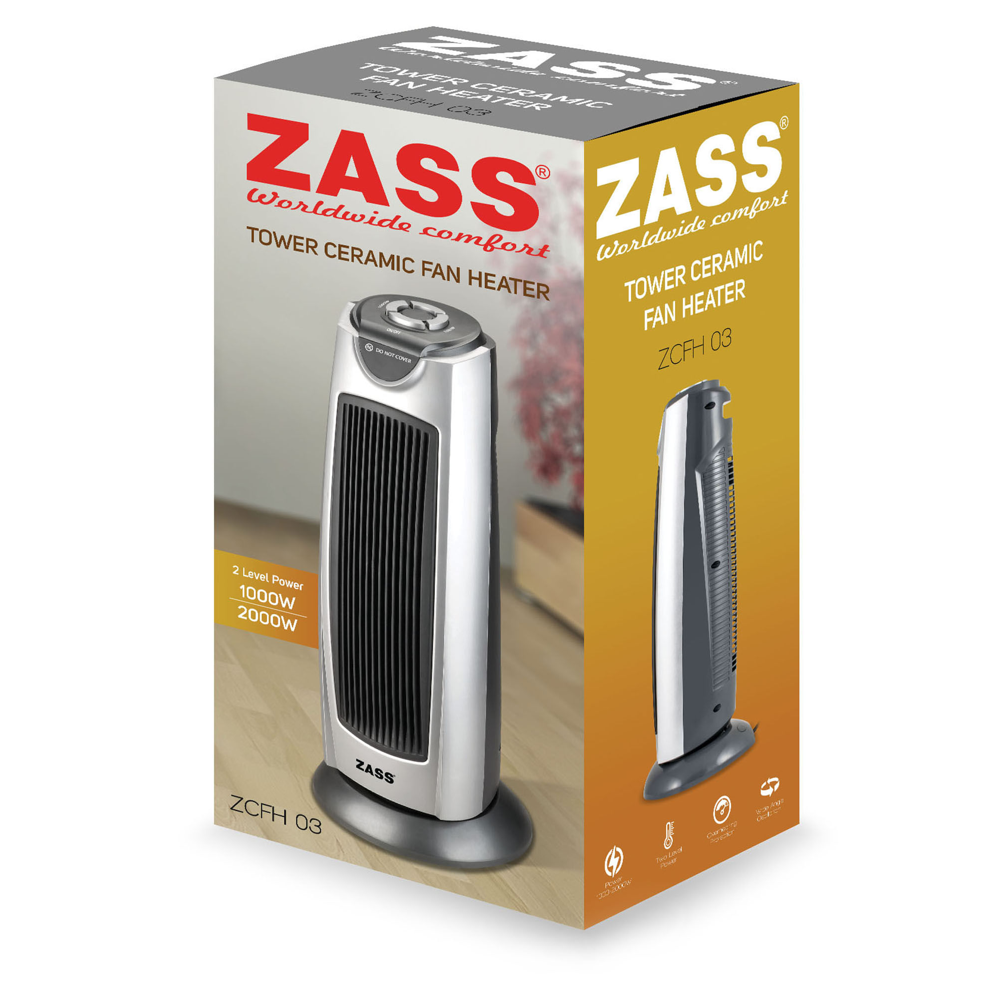 Aeroterma Ceramica turn Zass ZCFH 03, argintiu