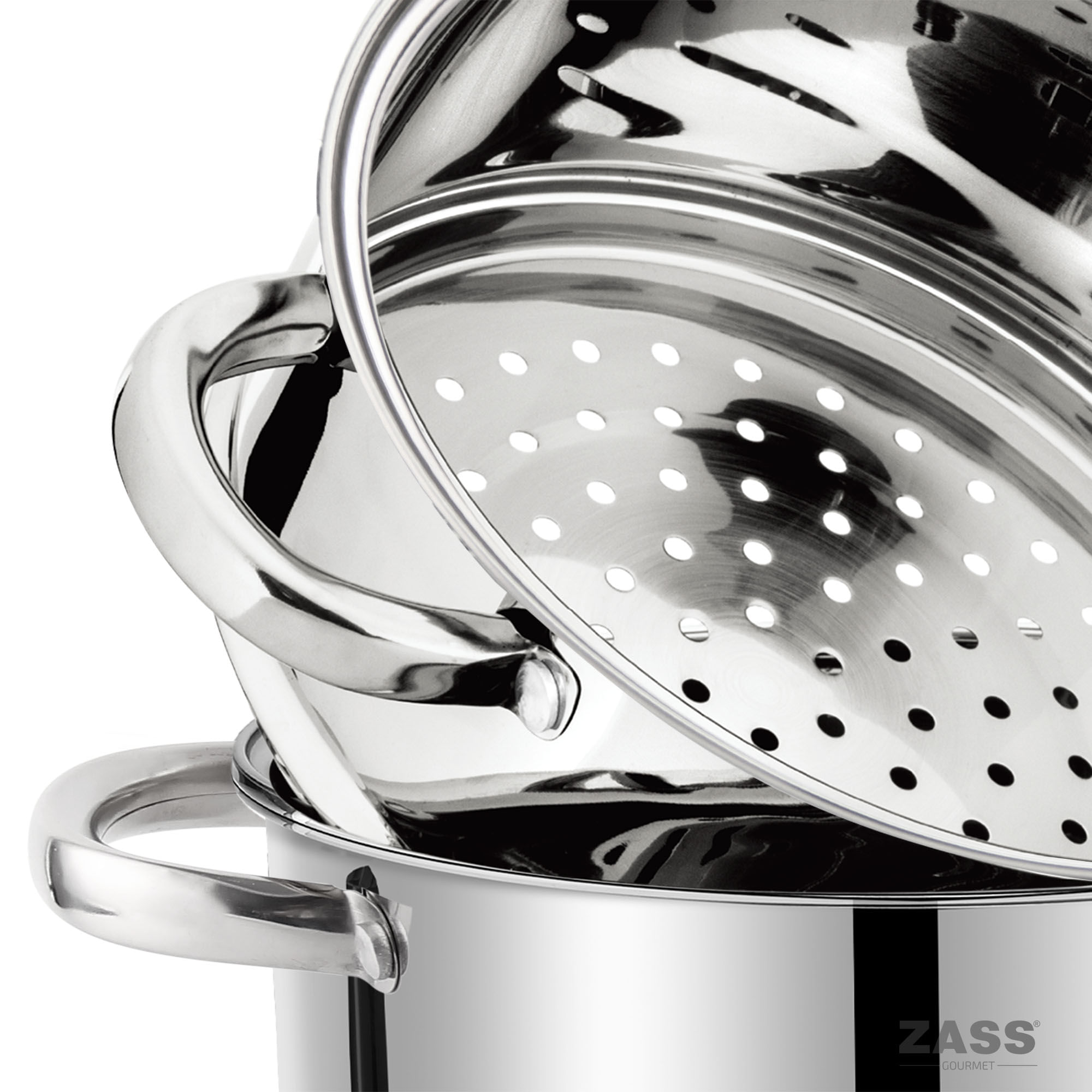 Set de gatit sub Aburi din Inox Zass Gourmet ZG-SSS 01, inox - 2 | YEO