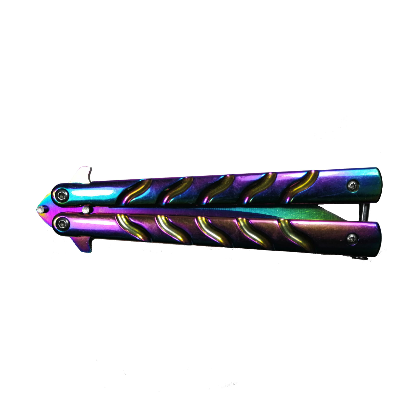 Cutit, Briceag fluture, Balisong, Butterfly 22.5 cm, Rainbow-Palette - 1 | YEO