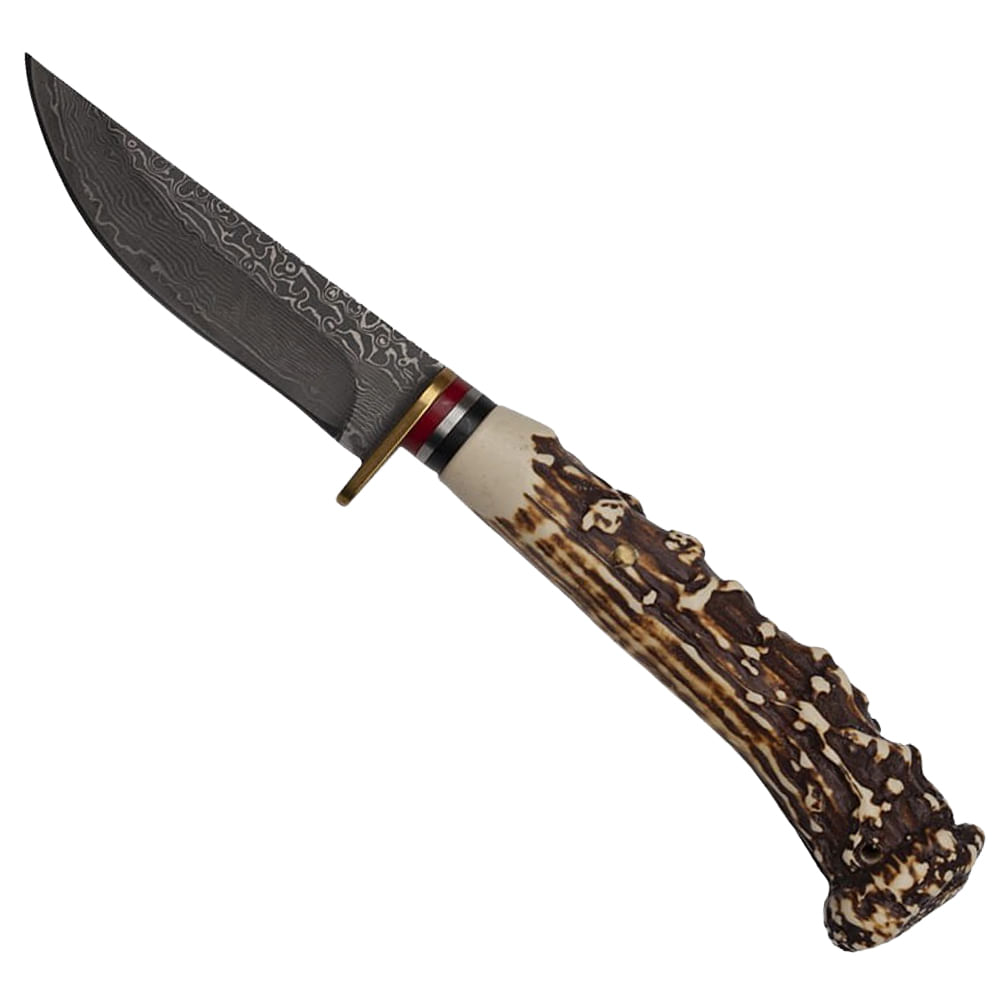 Cutit de vanatoare IdeallStore®, The Goat Knife, 21 cm, bej, husa piele ecologica - 2 | YEO