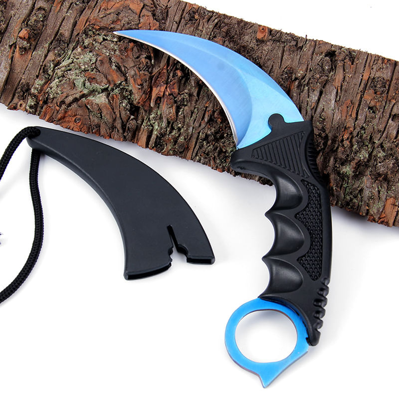 Cutit Karambit, albastru, 18.5 cm - 2 | YEO