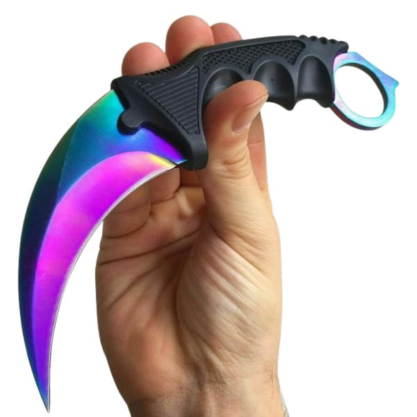 Set Cutit Briceag Karambit CS:GO, Black,negru, plus teaca si snur + Cutit Briceag Karambit CS:GO, multicolor,fade, plus teaca si snur - 3 | YEO