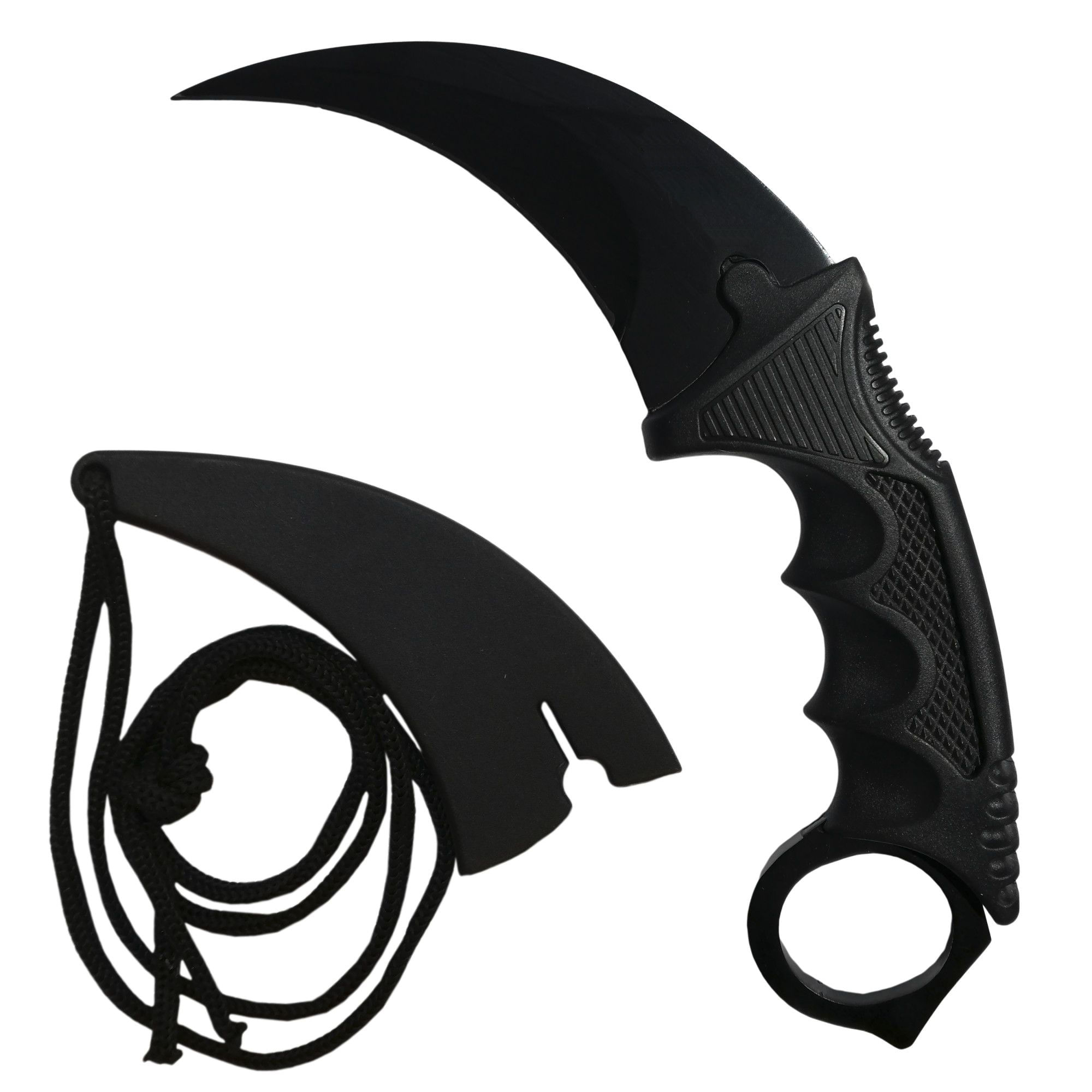 Set Cutit Briceag Karambit CS:GO, Black,negru, plus teaca si snur + Cutit Briceag Karambit CS:GO, multicolor,fade, plus teaca si snur - 2 | YEO