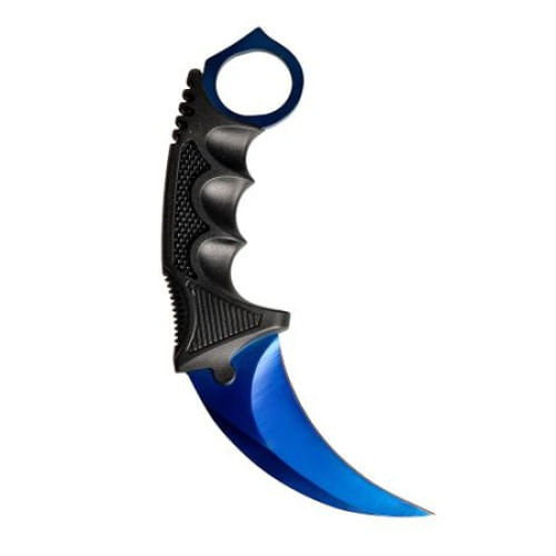 Cutit CS:GO Karambit Deep Blue cu teaca si snur - 1 | YEO