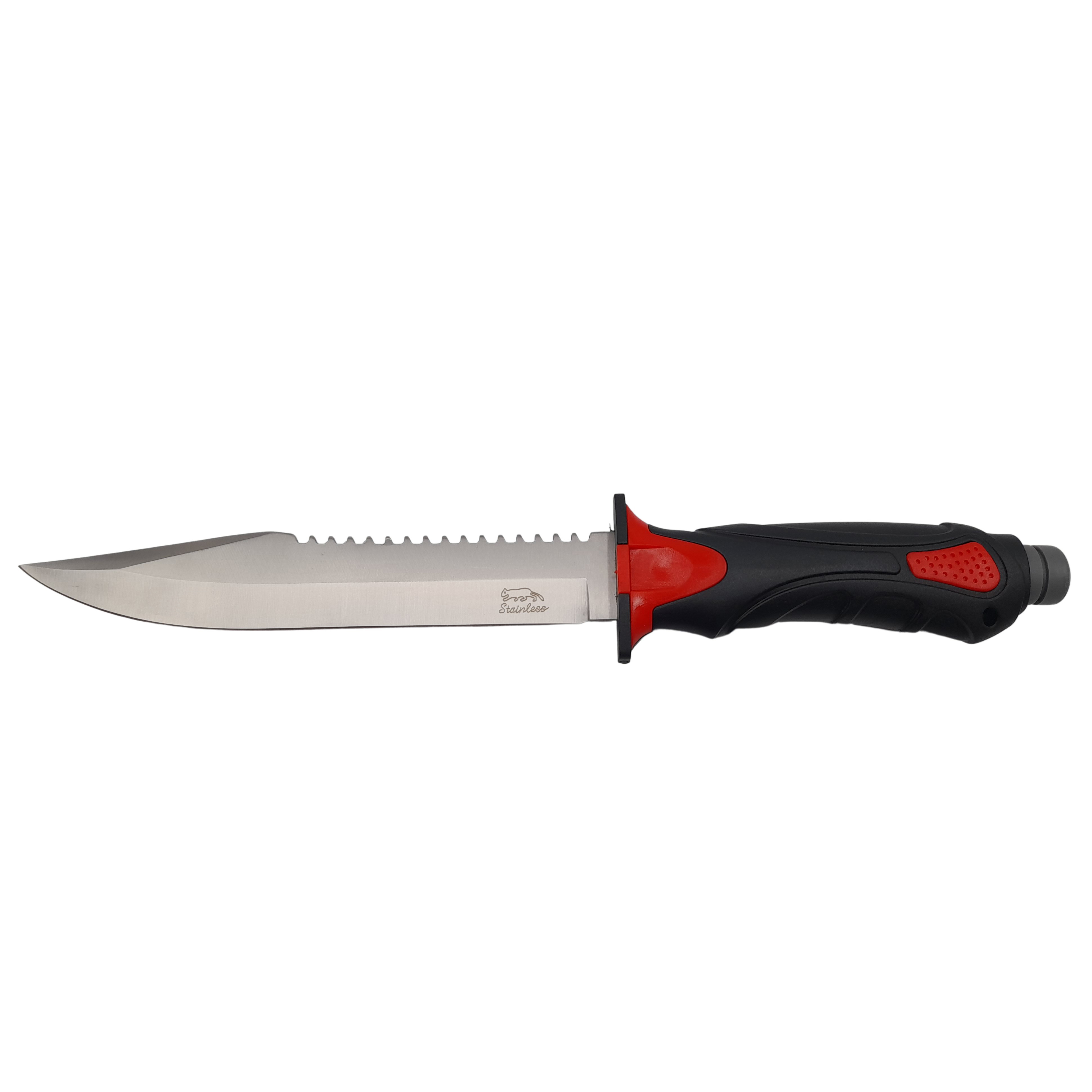 Cutit de vanatoare IdeallStore®, Survival Blade, otel inoxidabil, 34.5 cm, negru, teaca inclusa - 1 | YEO