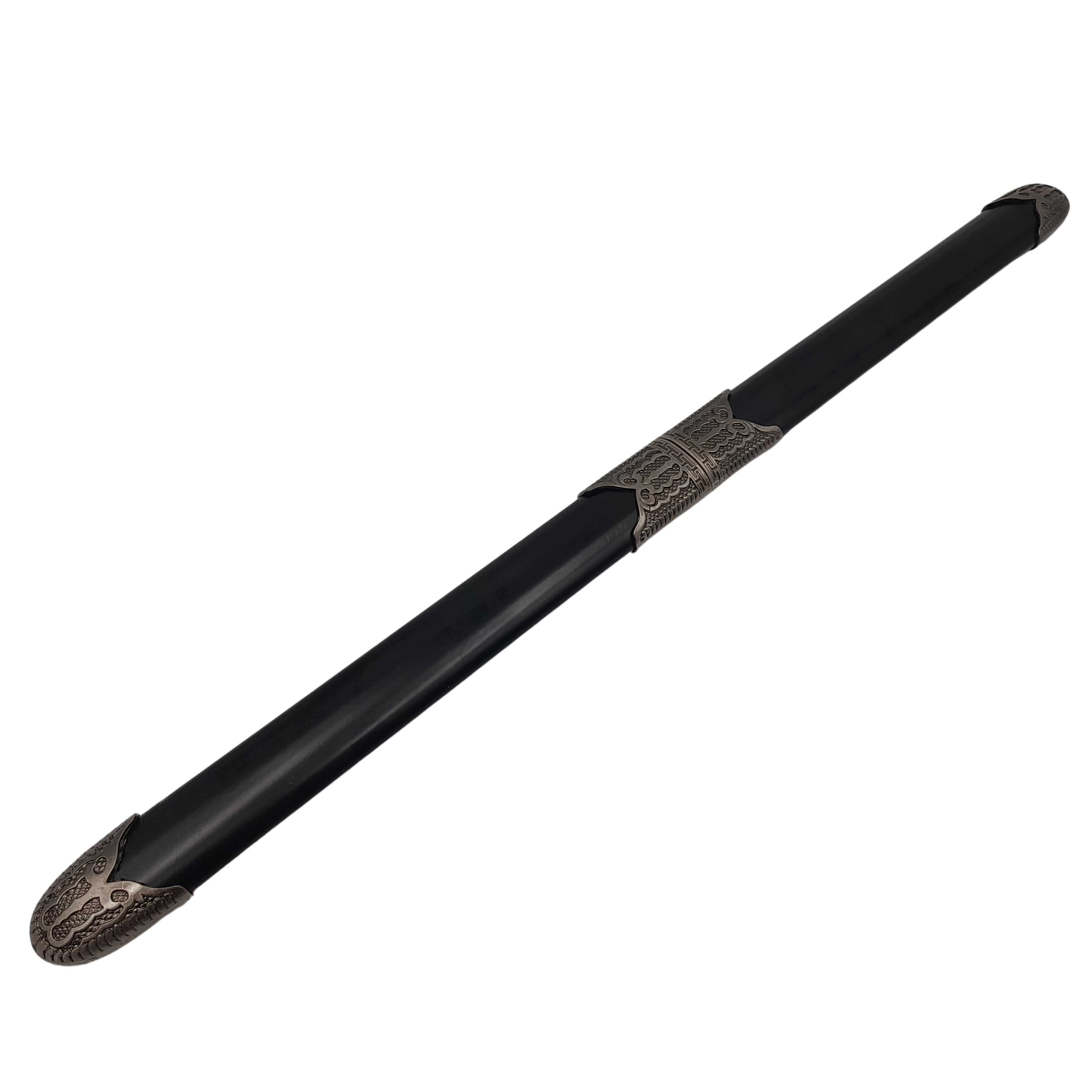 Set cutite duble decorative DEPOX®, panoplie, Ronin Ground, negre, metal, 51.5 cm, suport inclus — imaginea 6