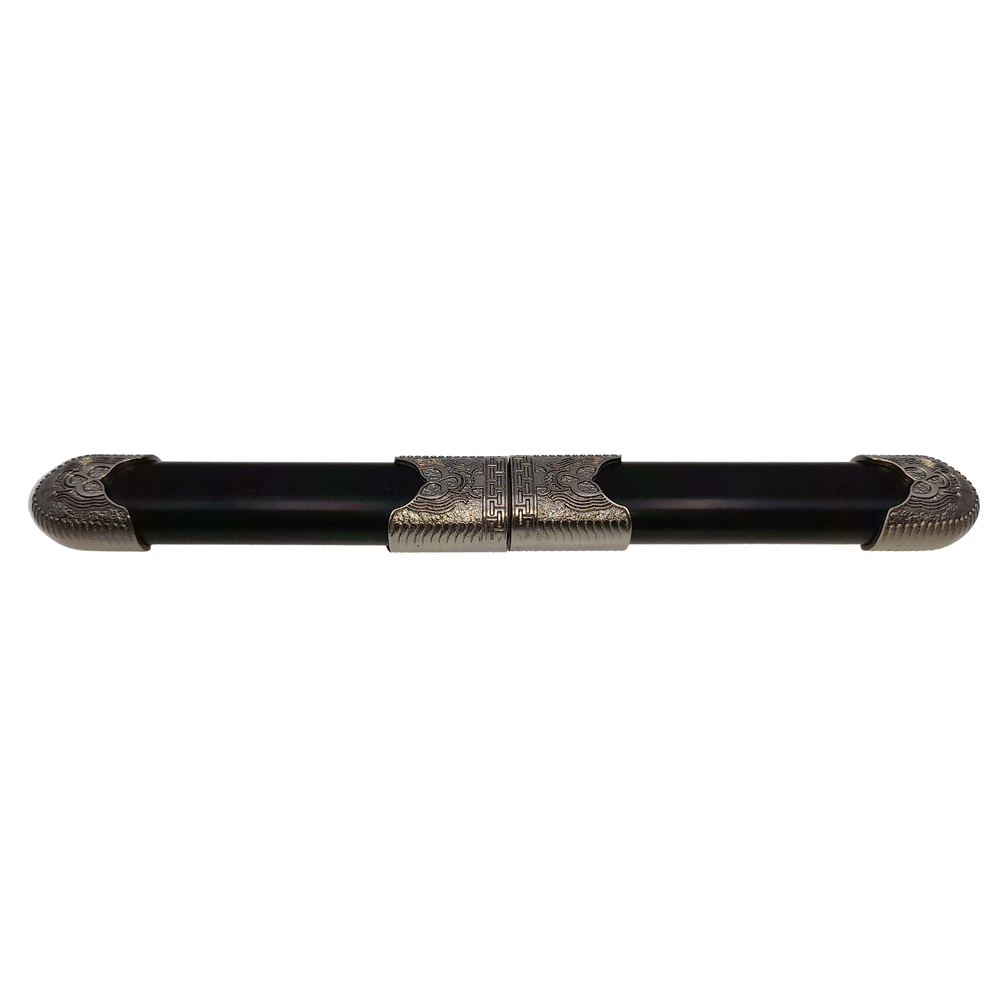 Set cutite duble decorative DEPOX®, panoplie, Ronin Ground, negre, metal, 51.5 cm, suport inclus — imaginea 7