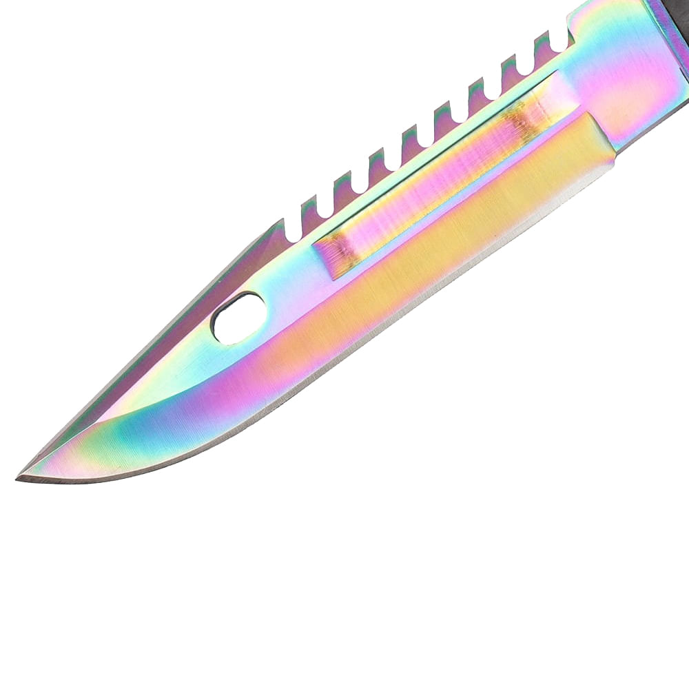 Cutit de vanatoare IdeallStore®, Jungle Rainbow, multicolor, 32.5 cm, teaca inclusa - 3 | YEO
