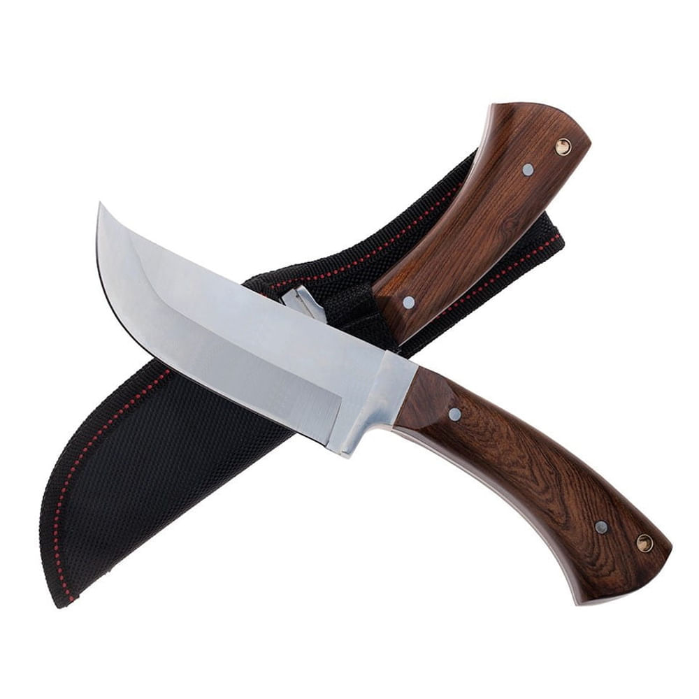 Cutit de vanatoare IdeallStore®, Jungle Blade, 23.5 cm, otel inoxidabil, maro, teaca inclusa - 1 | YEO