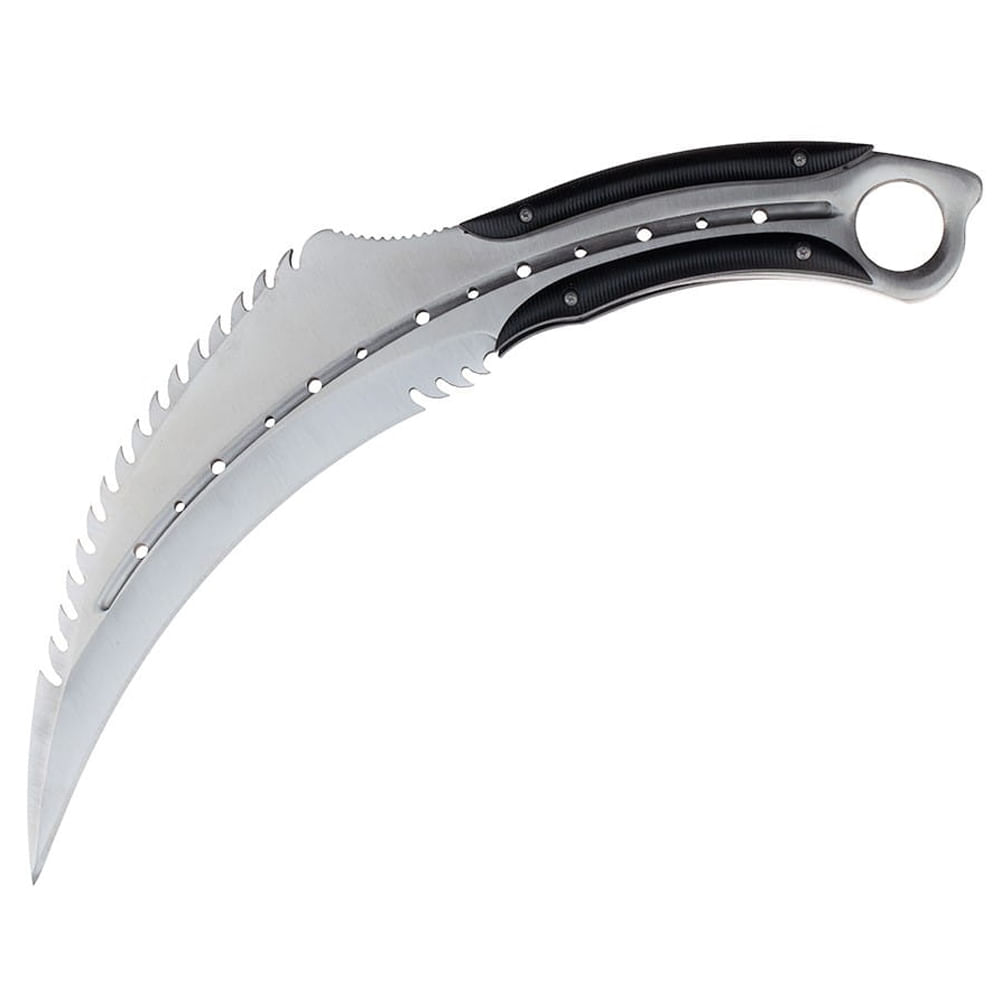 Cutit karambit IdeallStore®, Comando Specialist, otel inoxidabil, 33 cm, argintiu, teaca inclusa - 1 | YEO