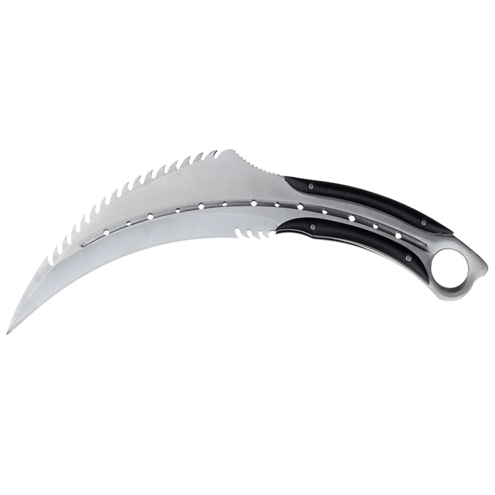 Cutit karambit IdeallStore®, Comando Specialist, otel inoxidabil, 33 cm, argintiu, teaca inclusa - 4 | YEO