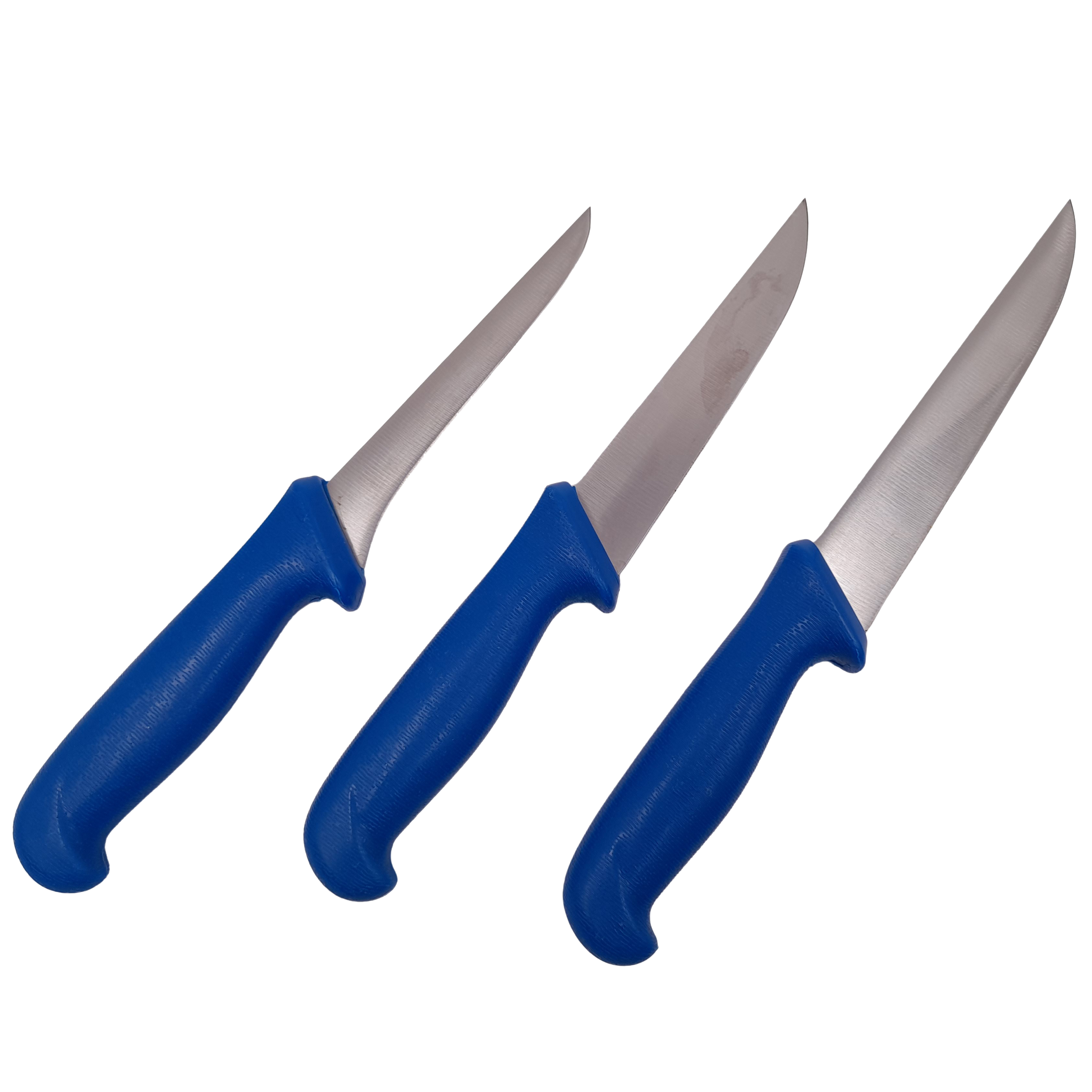 Set trei cutite macelarie DEPOX®, filetat, injunghiat, bucatarie, otel inoxidabil — imaginea 2