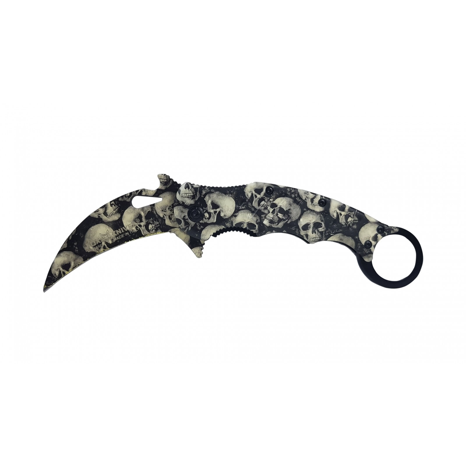 Briceag de vanatoare IdeallStore®, karambit, Skull-Trooper, 20 cm