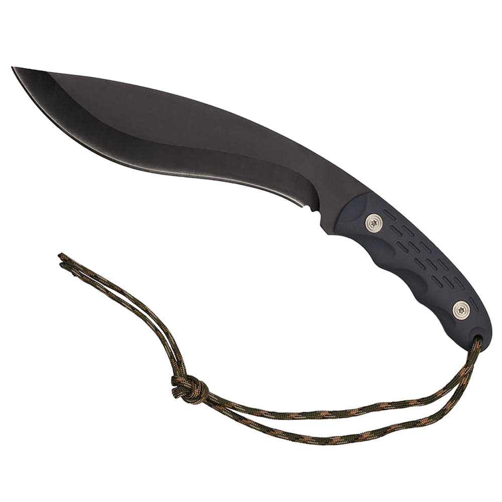 Cutit tip maceta IdeallStore®, Mini Kukri, negru, 30 cm, teaca inclusa - 1 | YEO