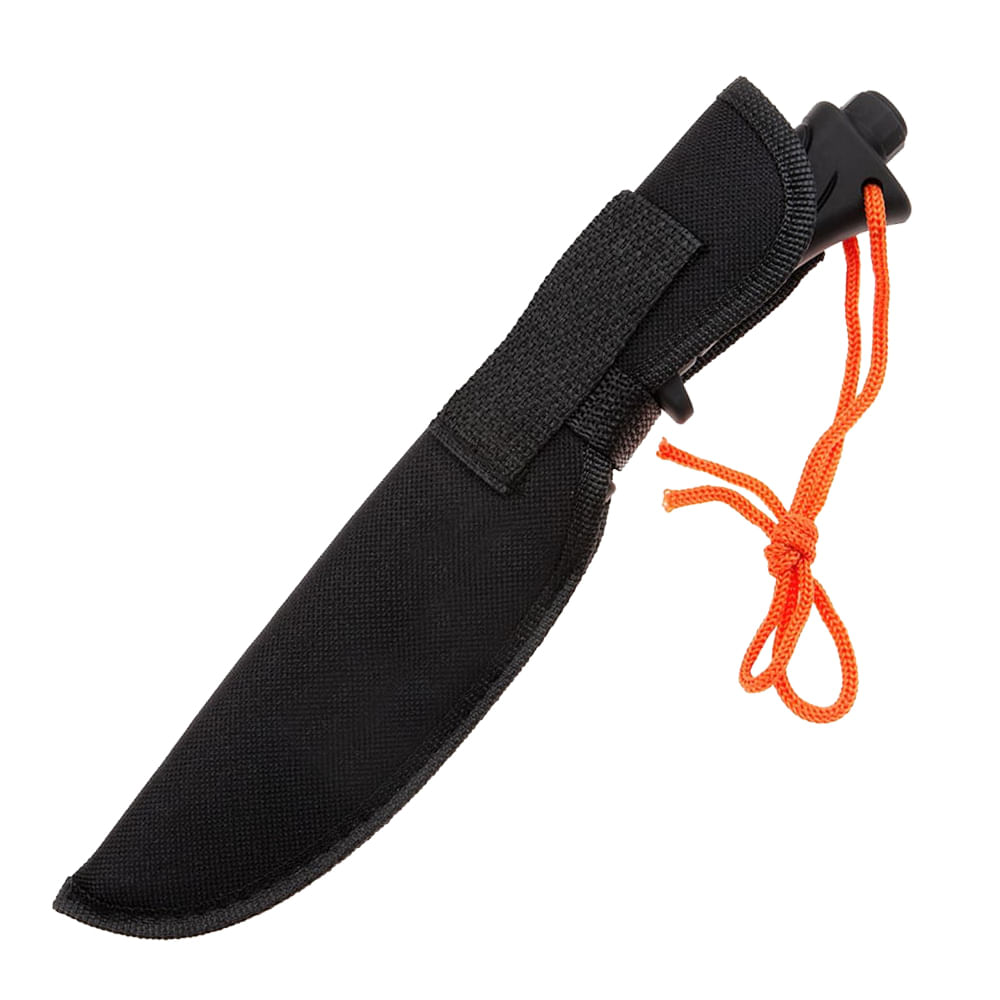 Cutit de vanatoare IdeallStore®, Jungle Commander, negru, 27.5 cm, teaca textila inclusa
