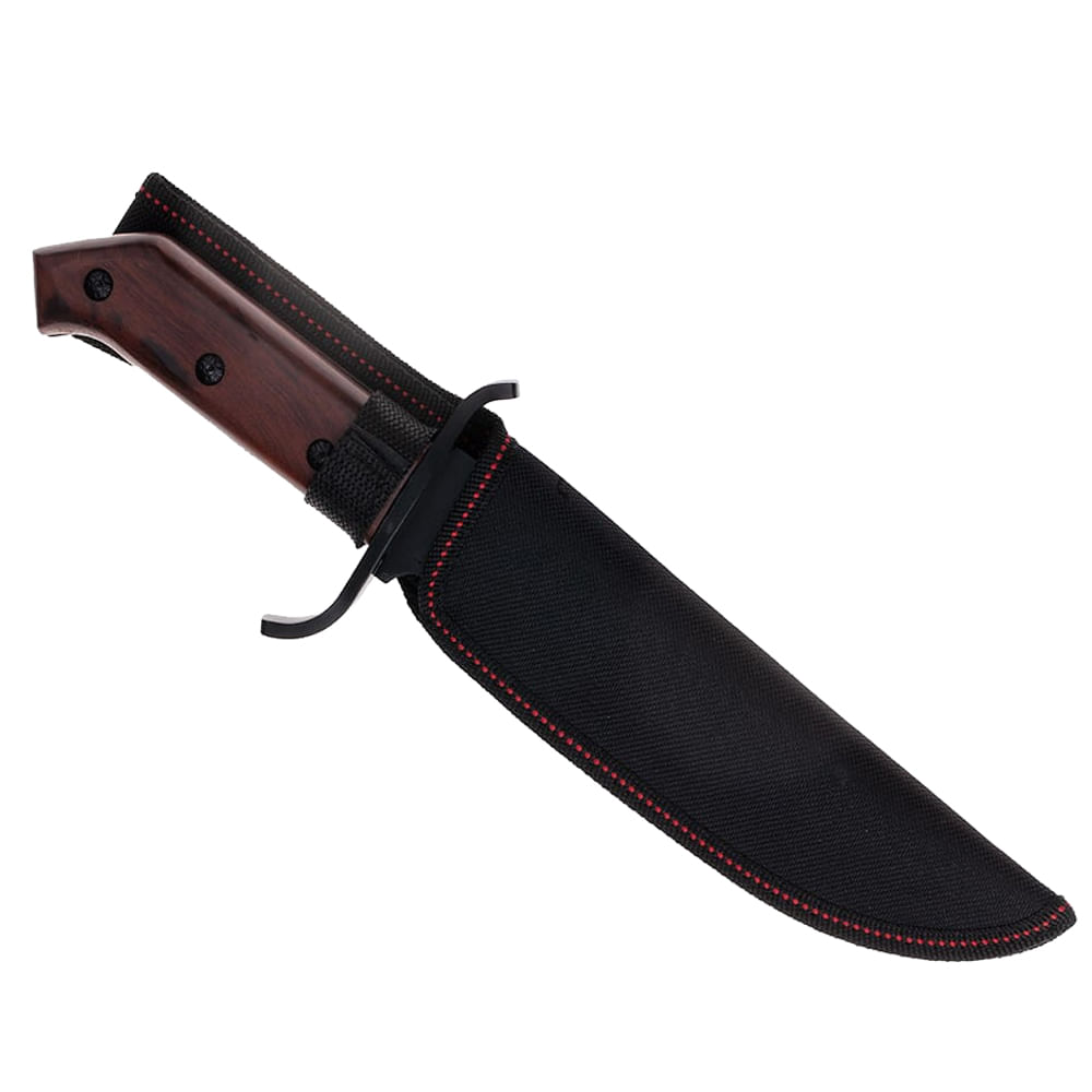 Cutit de vanatoare IdeallStore®, Pilgrim Dagger, 33 cm, otel inoxidabil, negru, husa inclusa