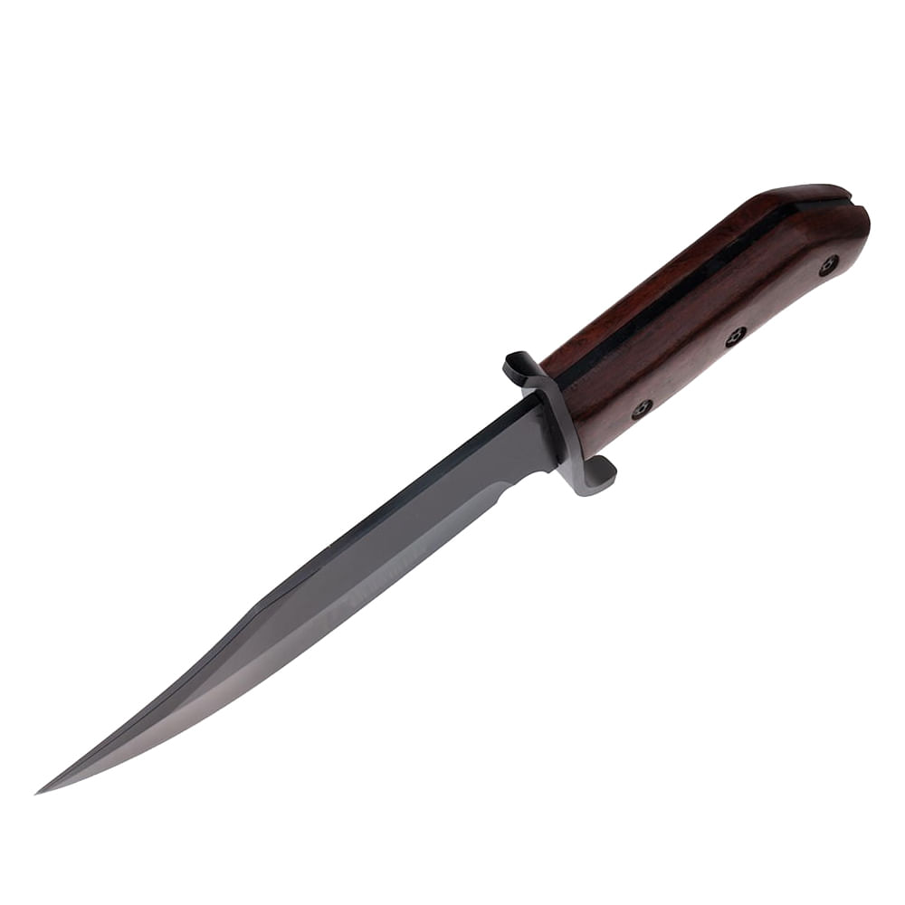 Cutit de vanatoare IdeallStore®, Pilgrim Dagger, 33 cm, otel inoxidabil, negru, husa inclusa - 4 | YEO