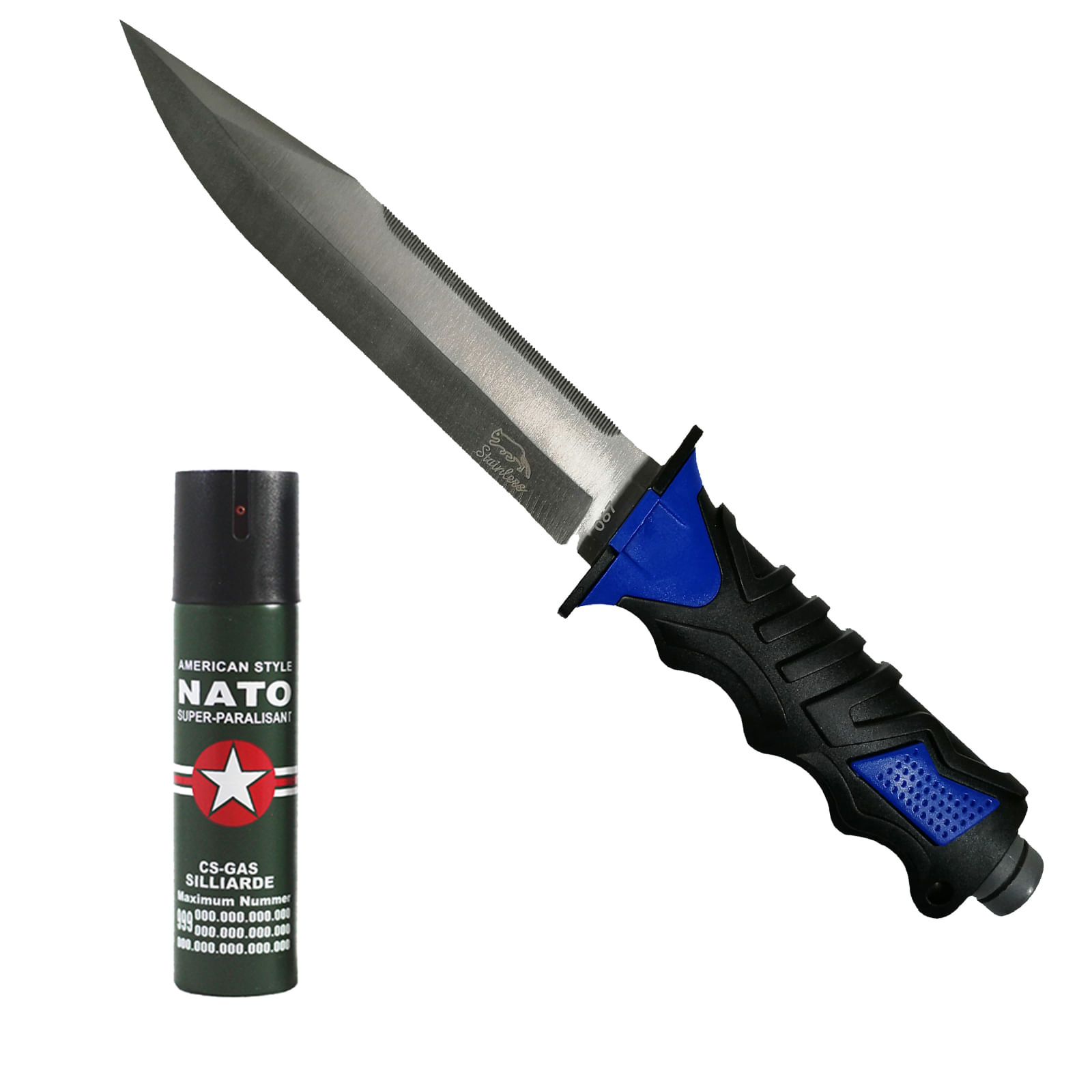 Cutit, Survival Camper, 35 cm, cadou spray NATO 60 ml