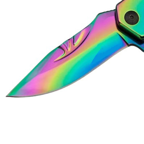 Briceag de vanatoare IdeallStore®, Rainbow Madness, otel inoxidabil, 21.5 cm, multicolor - 1 | YEO