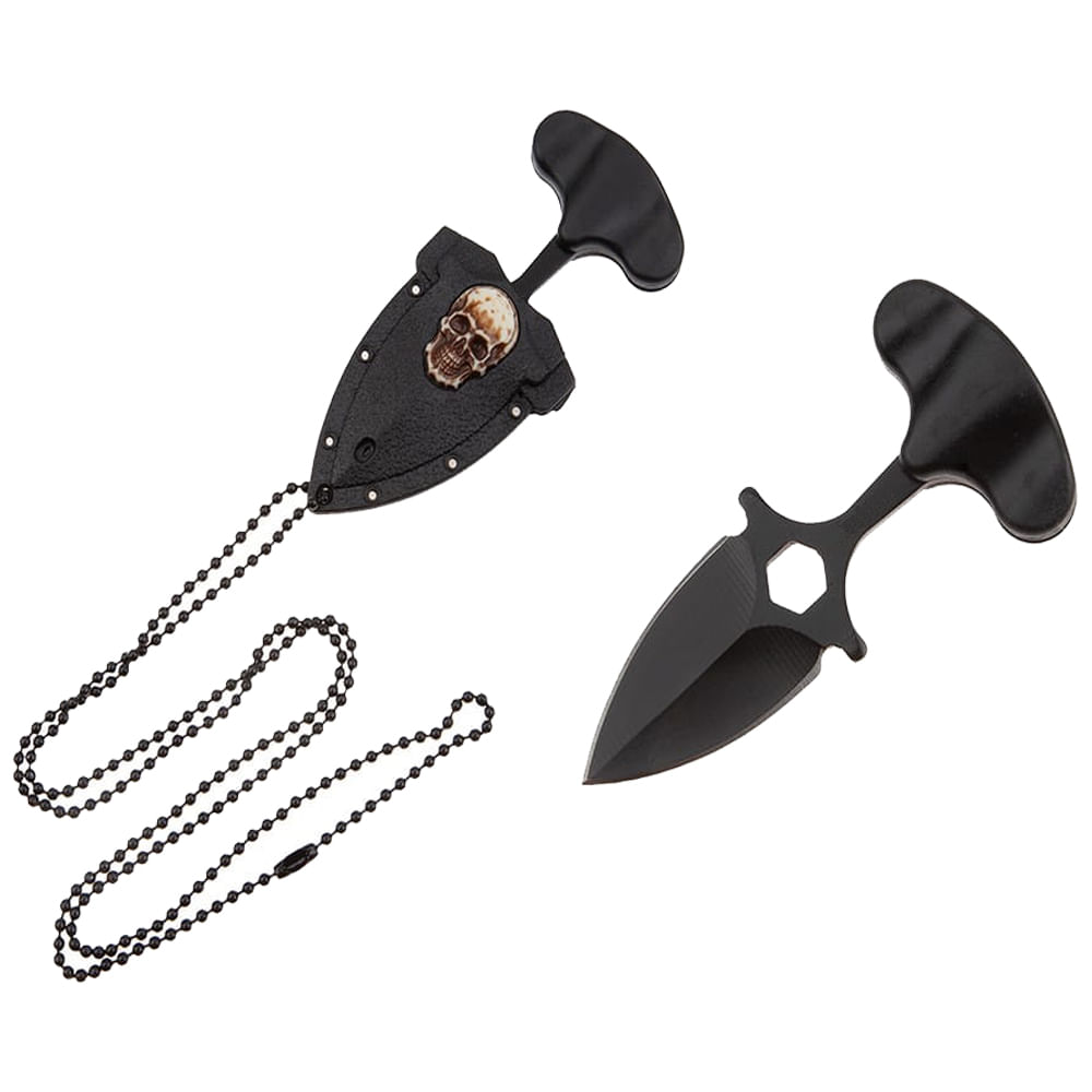 Cutit tactic de camping IdeallStore®, Death Valley, 8 cm, negru, teaca inclusa - 4 | YEO