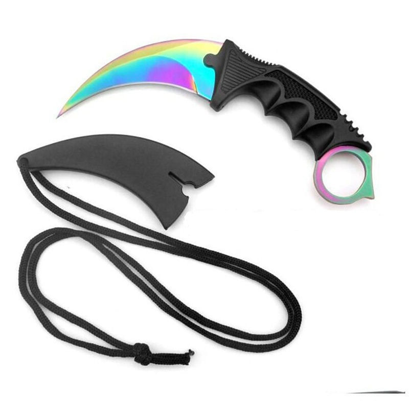 Cutit Karambit Fade Cs G0 cu teaca si snur + SPINNER