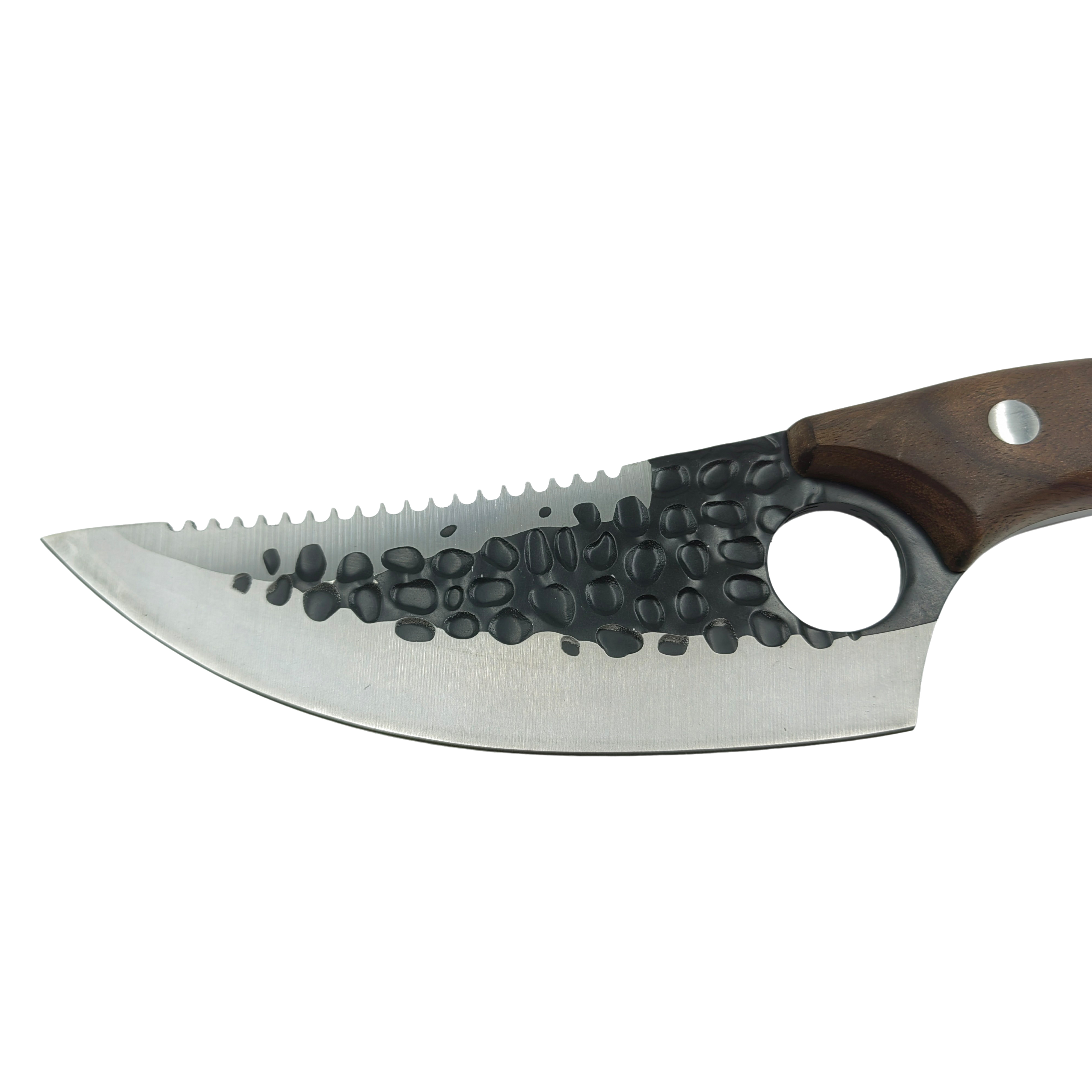 Set doua cutite macelarie DEPOX®, lucrate manual, Shuryo Blade, 27.5 cm, maro, teaca piele naturala — imaginea 6