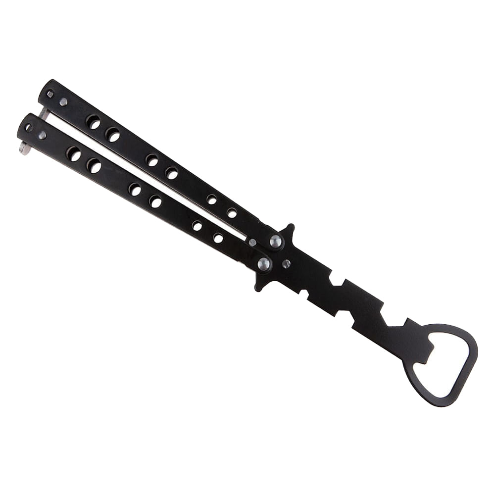 Briceag fluture de antrenament IdeallStore, model deschizator capace, At Your Service, negru, 20.5 cm - 3 | YEO