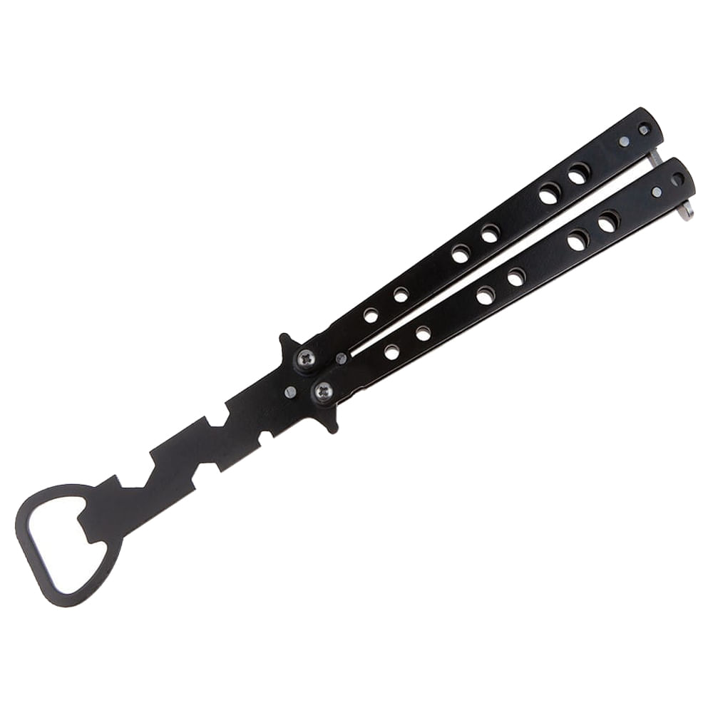 Briceag fluture de antrenament IdeallStore, model deschizator capace, At Your Service, negru, 20.5 cm - 2 | YEO