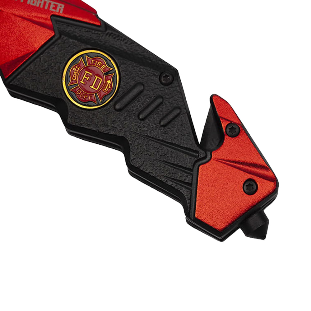 Briceag de vanatoare IdeallStore®, Fire Fighter, 21 cm, otel inoxidabil, negru, husa inclusa - 1 | YEO