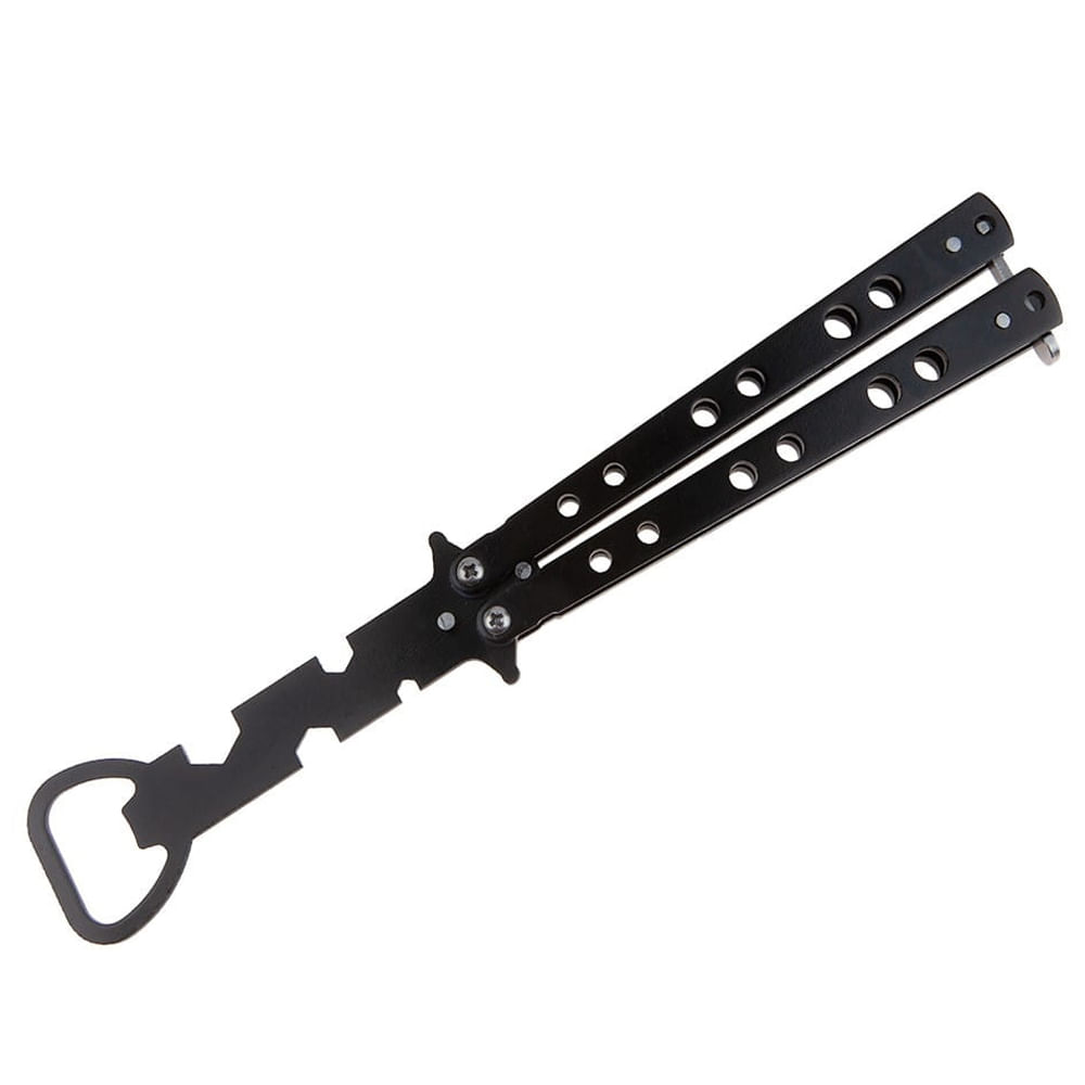 Briceag antrenament IdeallStore®, Party Opener, deschizator capace, otel inoxidabil, 22.5 cm, negru - 2 | YEO