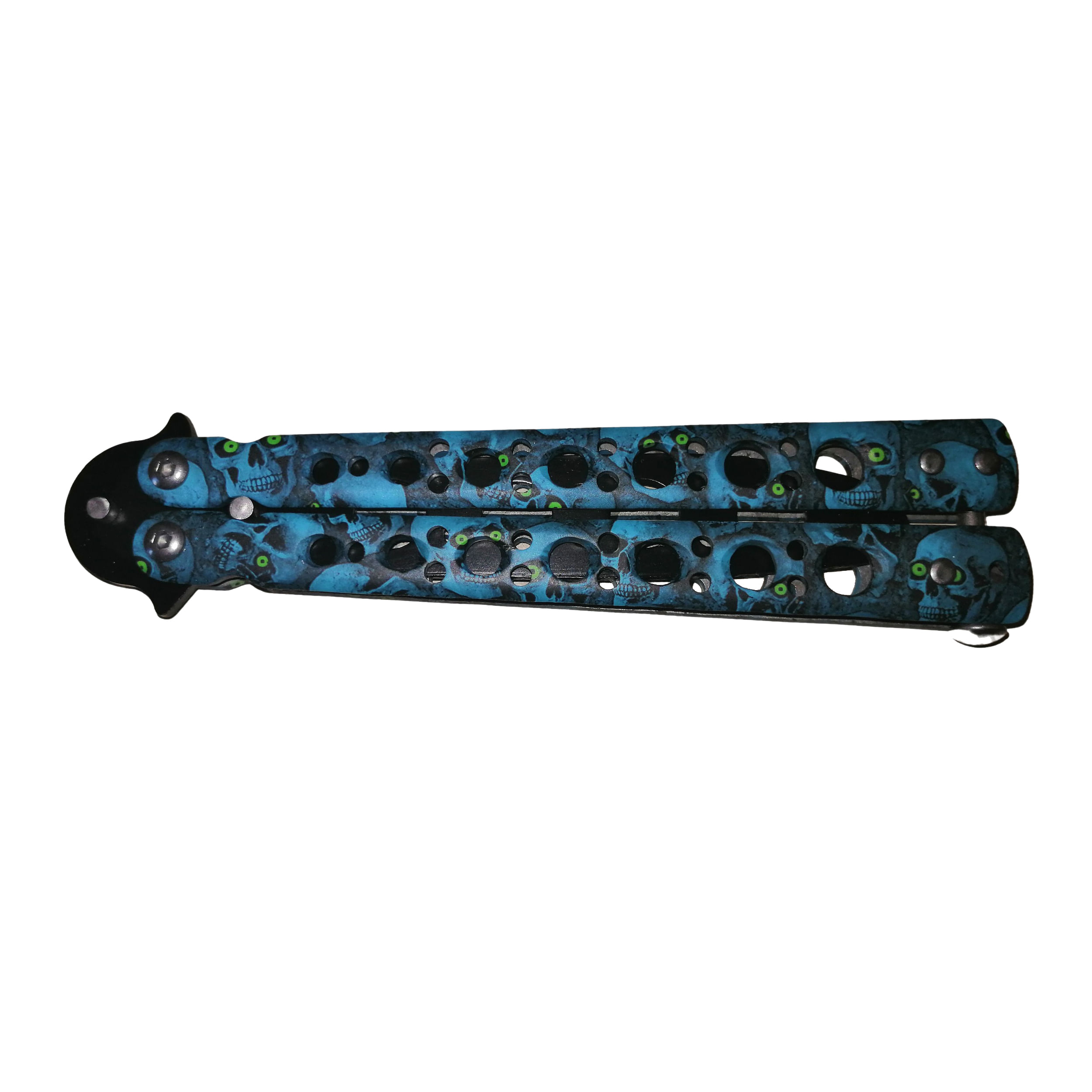 Set trei briceaguri de antrenament IdeallStore®, Scared Skulls, otel inoxidabil, multicolor