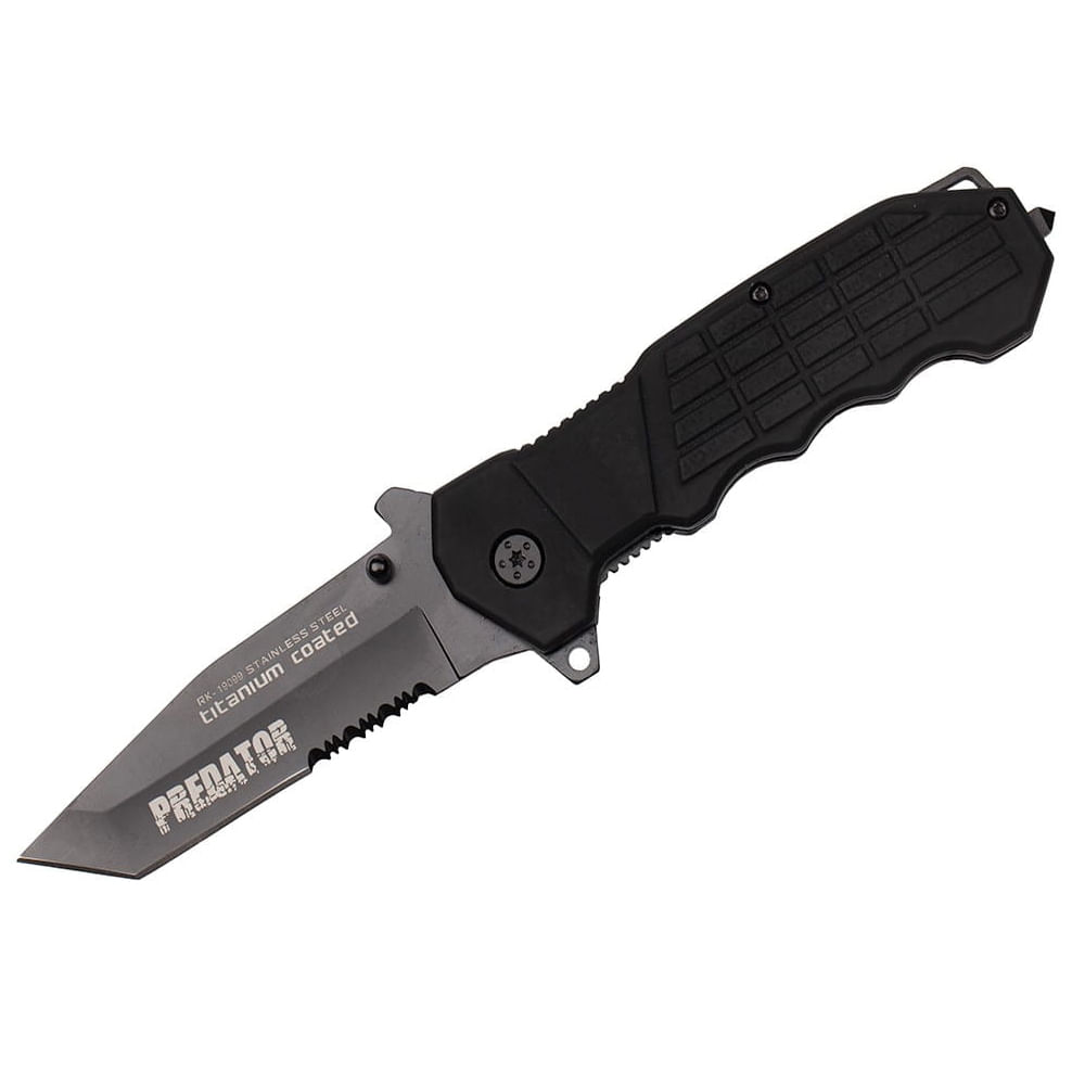 Briceag de vanatoare IdeallStore®, Predator Blade, otel inoxidabil, 22.5 cm, negru, teaca inclusa - 1 | YEO