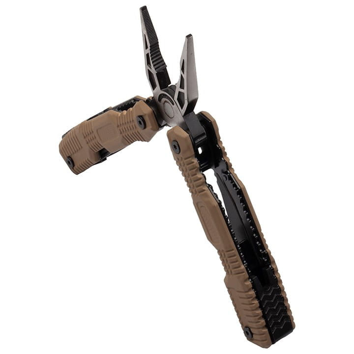 Cleste multifunctional IdeallStore®, Survival Gear, otel inoxidabil, 16 functii, 24 cm, bej, husa inclusa - 1 | YEO