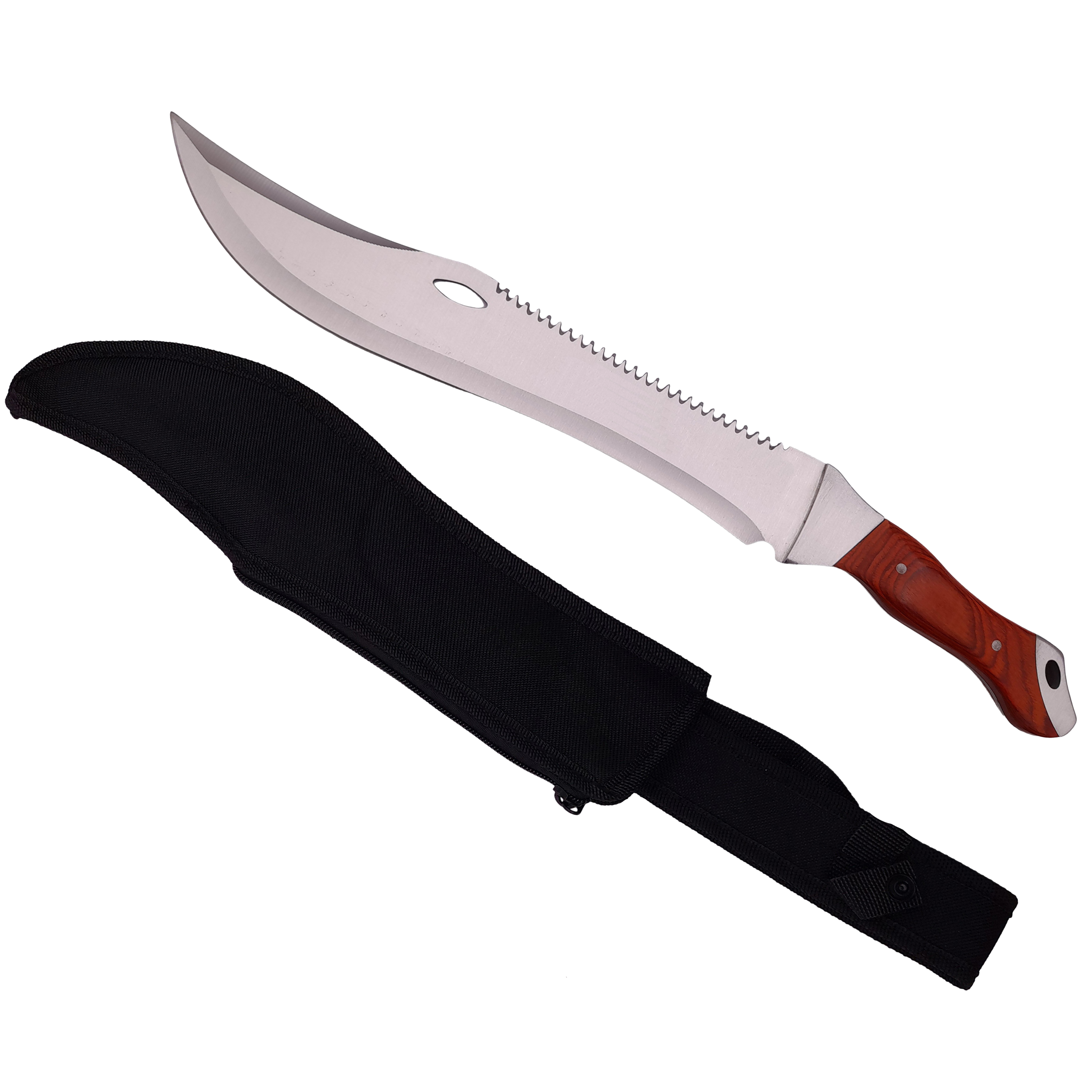 Maceta de vanatoare IdeallStore®, Knife of Mind, otel inoxidabil, argintie, 46 cm