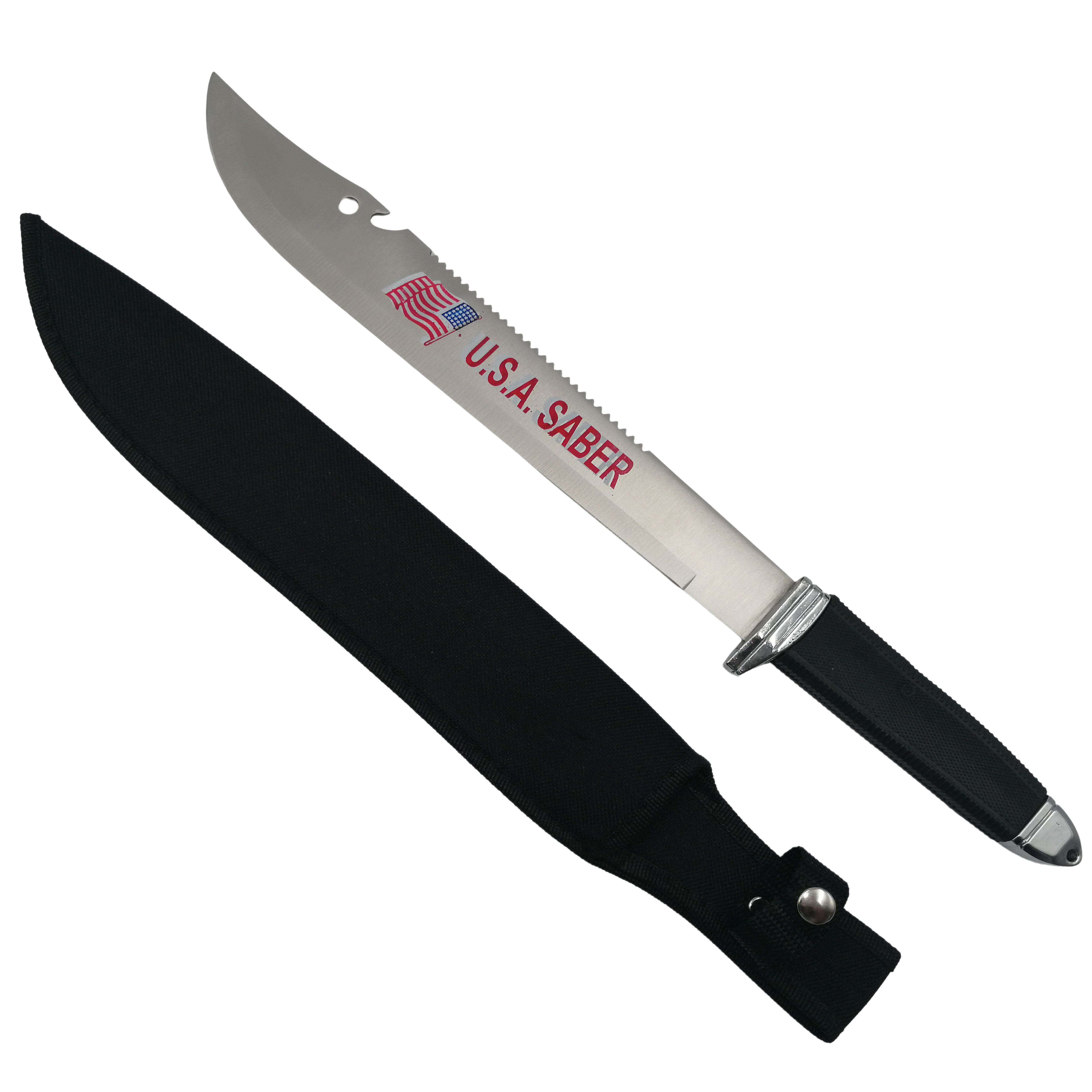 Maceta de vanatoare, USA Freeknife, negru, 45.5 cm, teaca inclusa