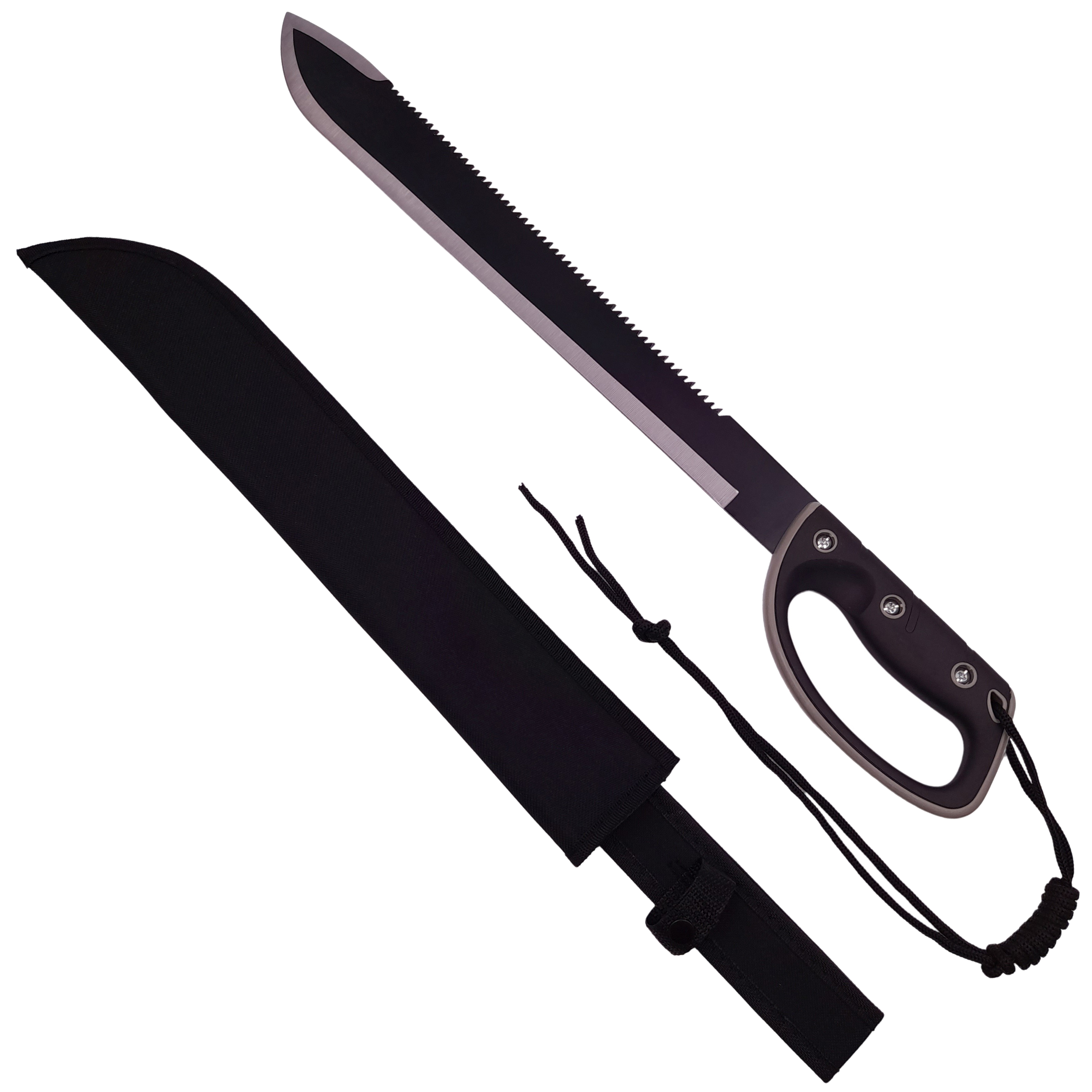 Sabie de vanatoare Ideallstore®, British Rebellion, maner cauciuc, 61 cm, teaca inclusa