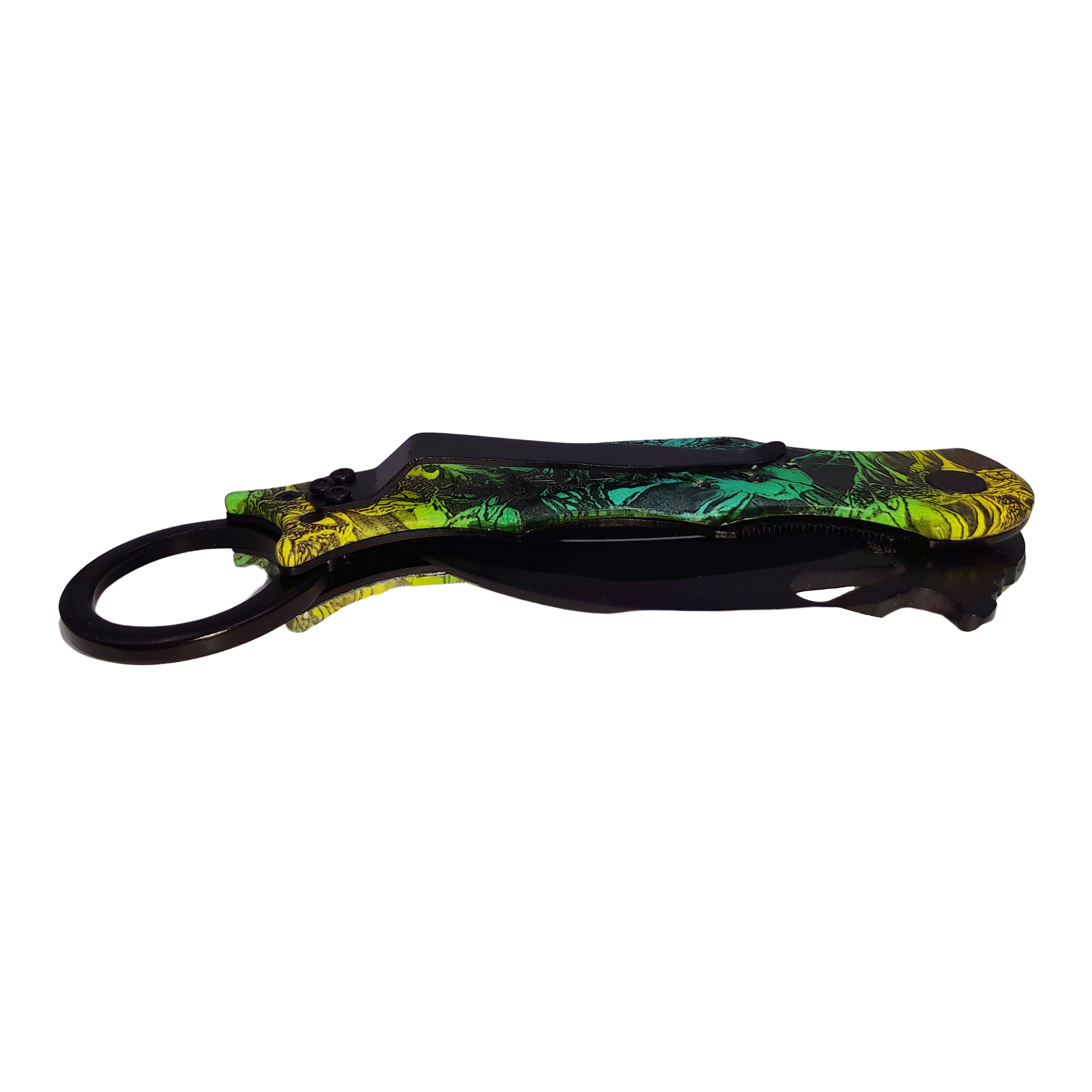 Briceag de vanatoare IdeallStore®, Wild Forest, model karambit, 20 cm, verde - 4 | YEO