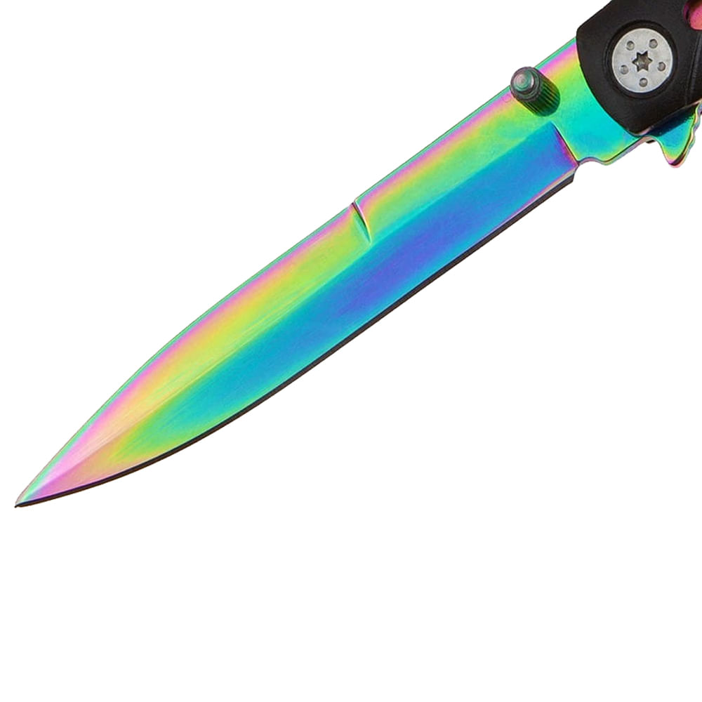 Briceag de buzunar IdeallStore®, Rainbow Destiny, 22.5 cm, otel inoxidabil, multicolor - 2 | YEO