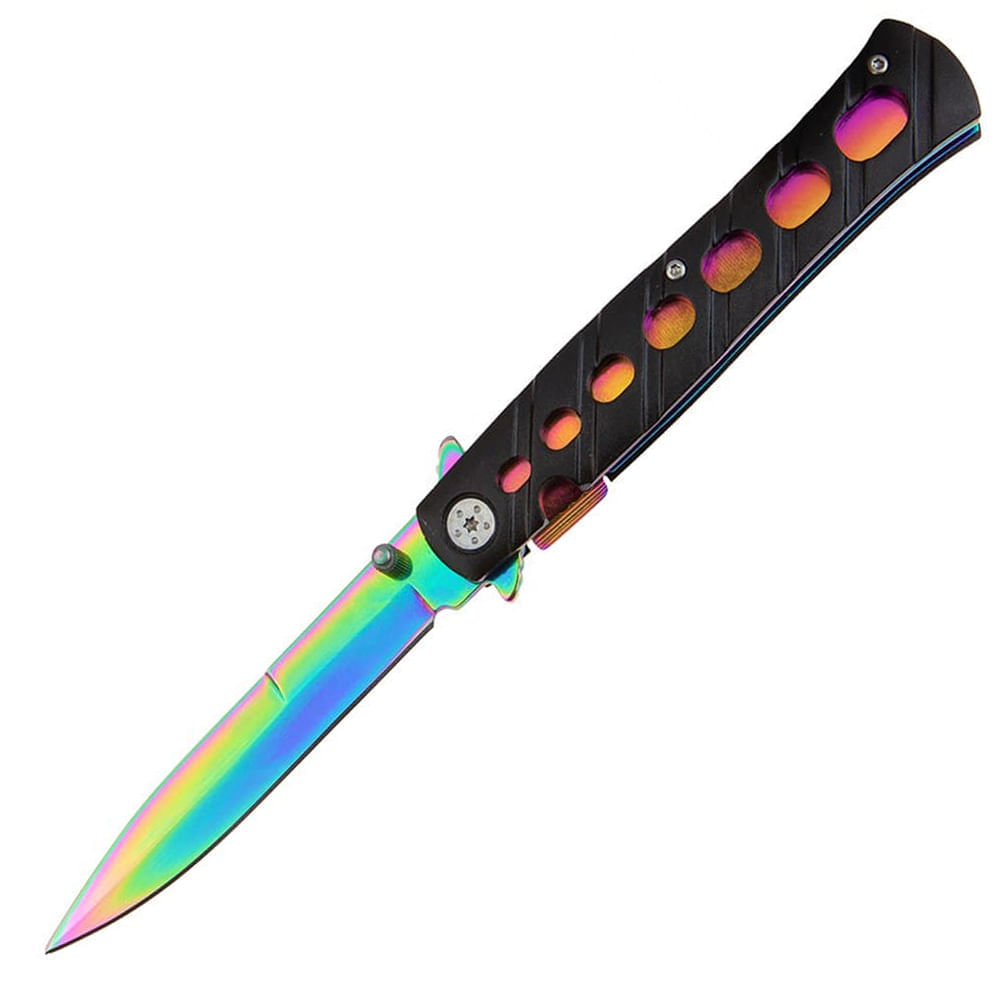 Briceag de buzunar IdeallStore®, Rainbow Destiny, 22.5 cm, otel inoxidabil, multicolor