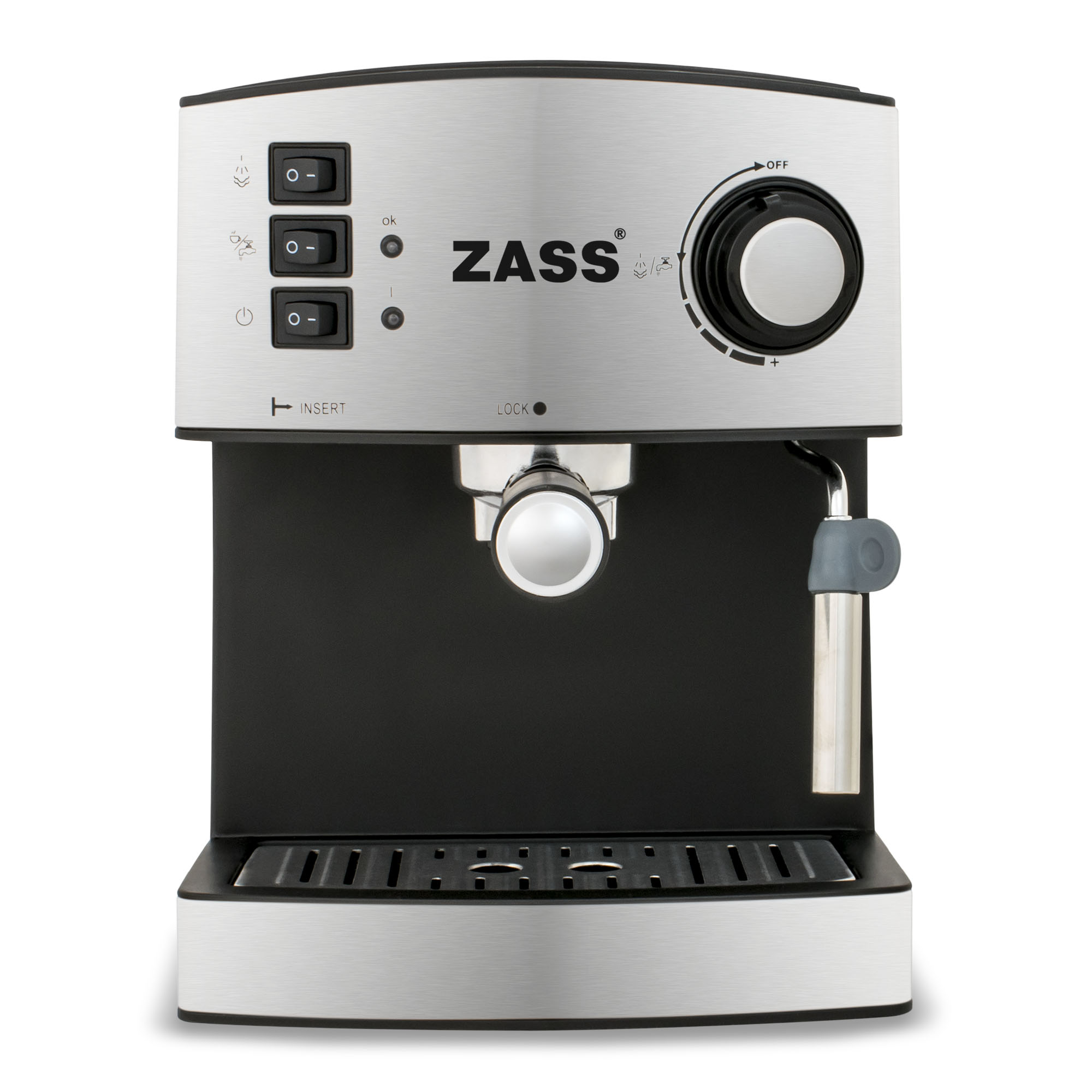 Espressor manual Zass ZEM 04, argintiu - 1 | YEO