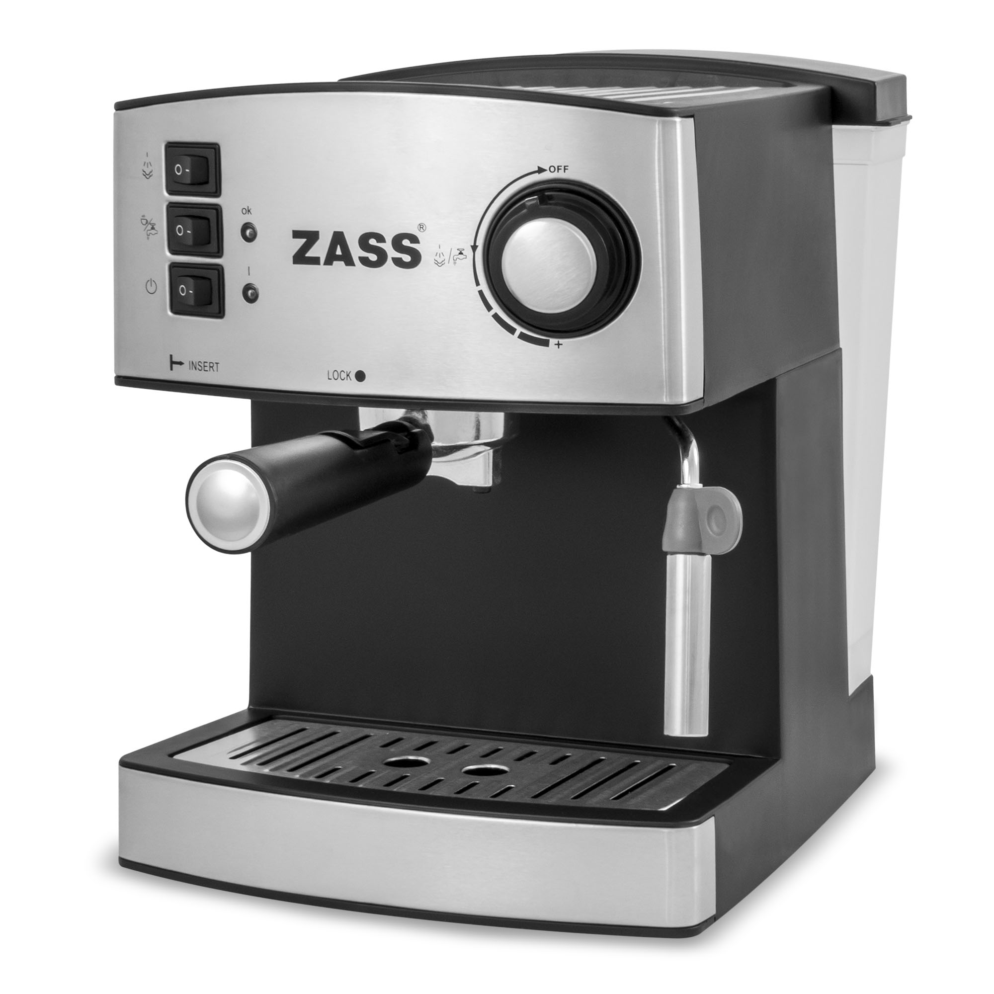 Espressor manual Zass ZEM 04, argintiu