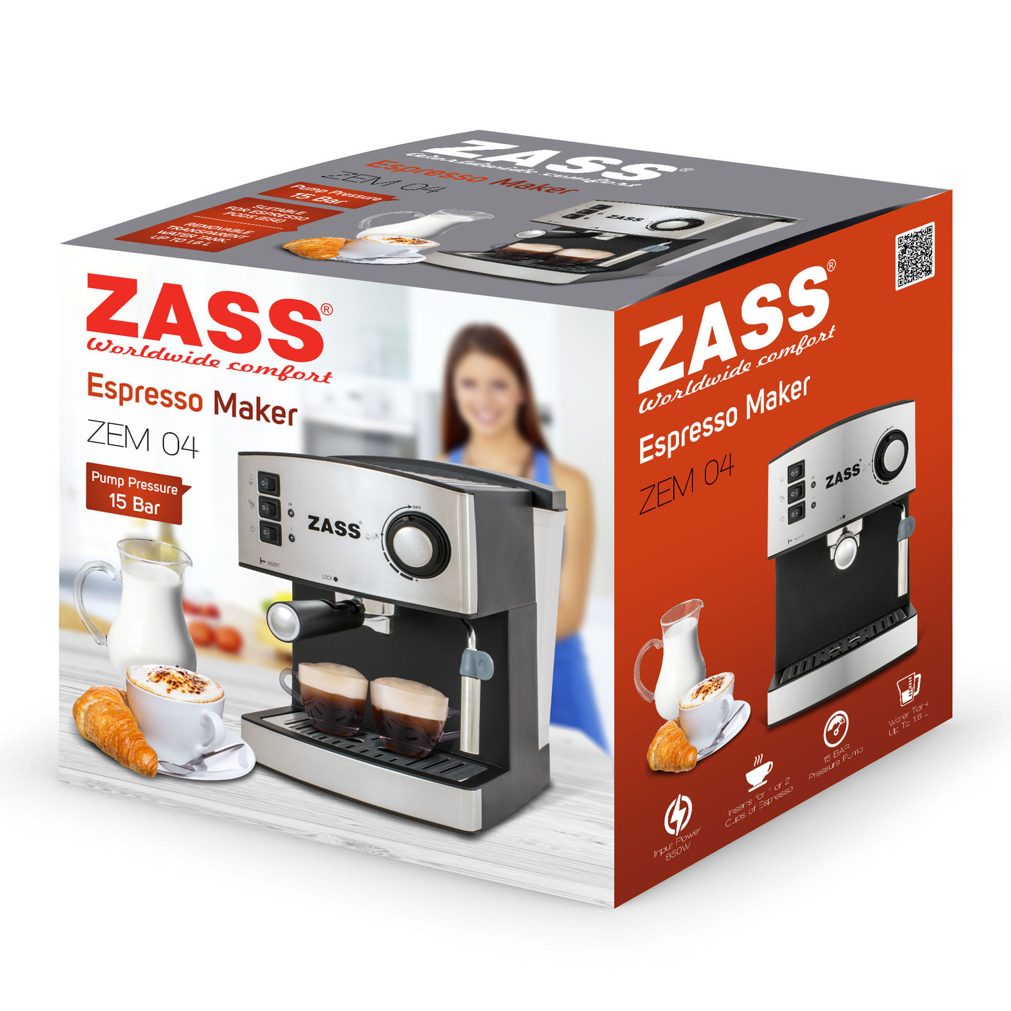 Espressor manual Zass ZEM 04, argintiu - 4 | YEO